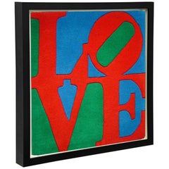 Retro Classic LOVE (Pop Art, Modern, Neo-Dada, Iconography, Tuft, Framed - LARGE!)