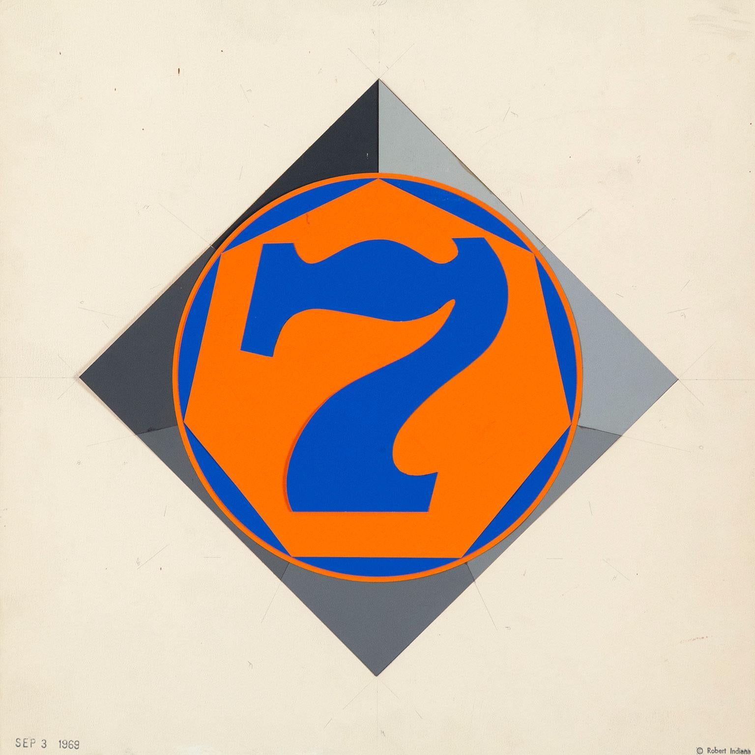 Heptagon - Pop Art Mixed Media Art by Robert Indiana
