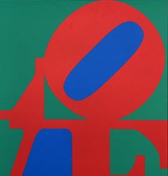 LOVE Acrylic Painting by Robert Indiana, American Modern, 1990s