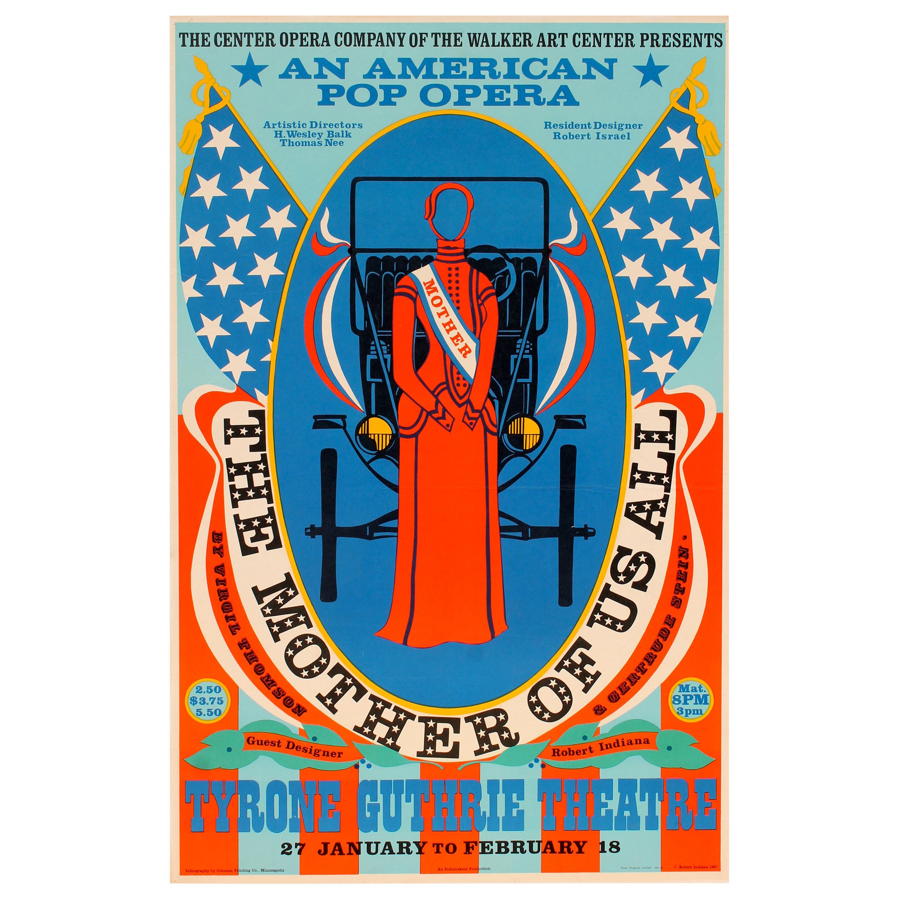 Robert Indiana Pop Opera "Mother Of Us All" 1967 Poster