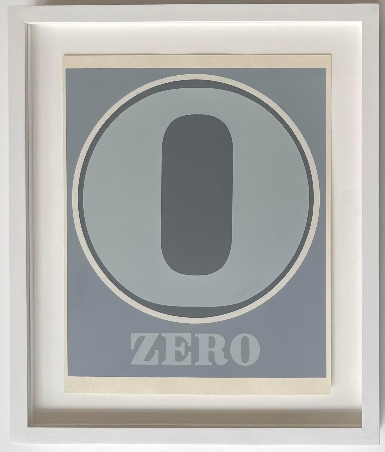0 (Zero), from the original Numbers portfolio (Sheehan 46-55) Limited Ed. FRAMED - Pop Art Print by Robert Indiana