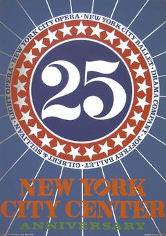1968 After Robert Indiana 'New York City Center' Pop Art Multicolor, Blue, Red