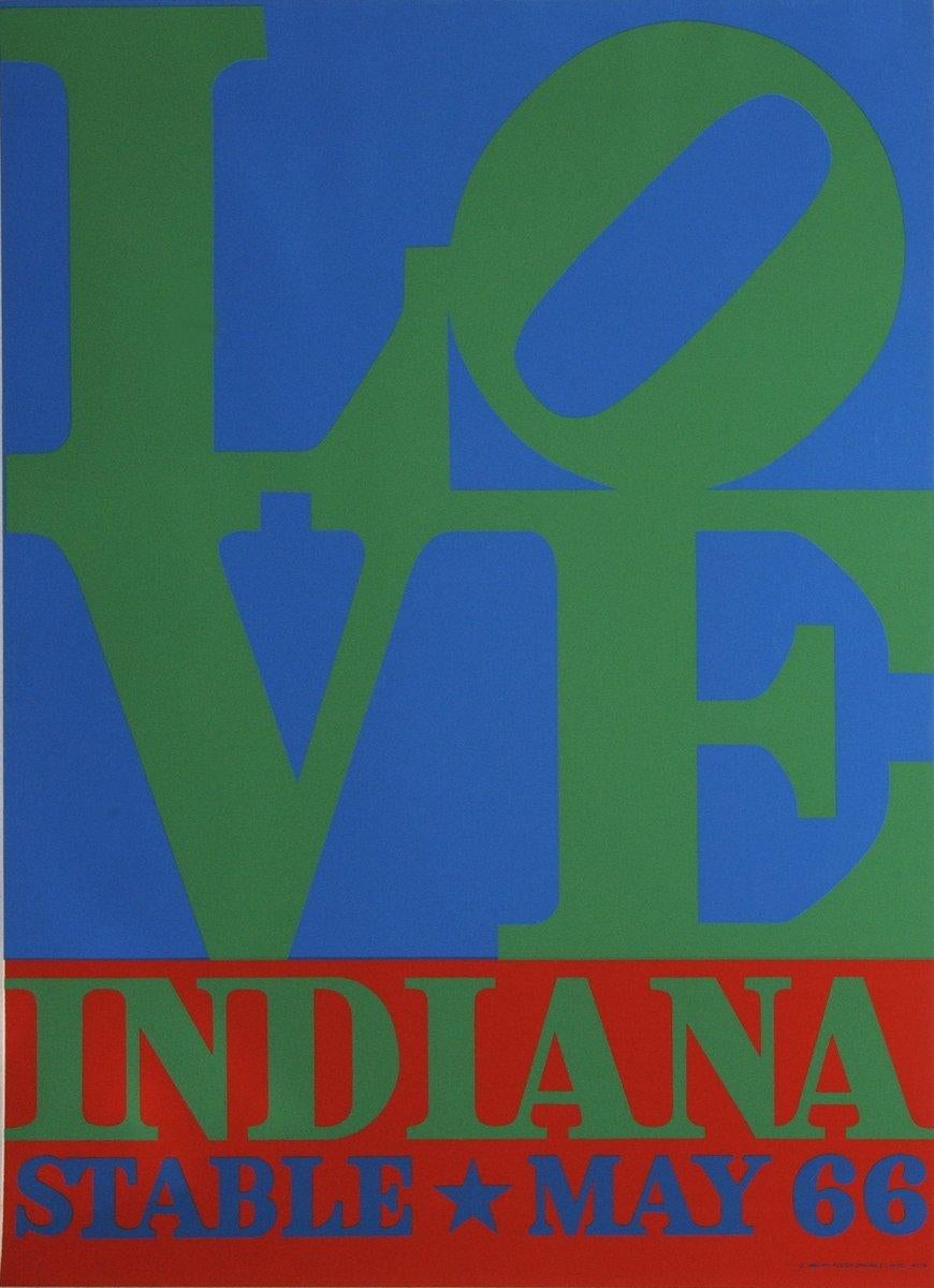 "AMOR en azul y verde" es un notable cartel serigrafiado diseñado por Robert Indiana y publicado por Posters Originals en 1971. La pieza tiene sus raíces en la icónica serie "LOVE" de Indiana, que se ha convertido en uno de los símbolos más
