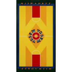 1977 "Milwaukee MECCA MECCA" poster by Robert Indiana is a bold tribute to t