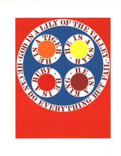 1997 Robert Indiana 'God Is Lily of the Valley' Silk-Screen Pop Art