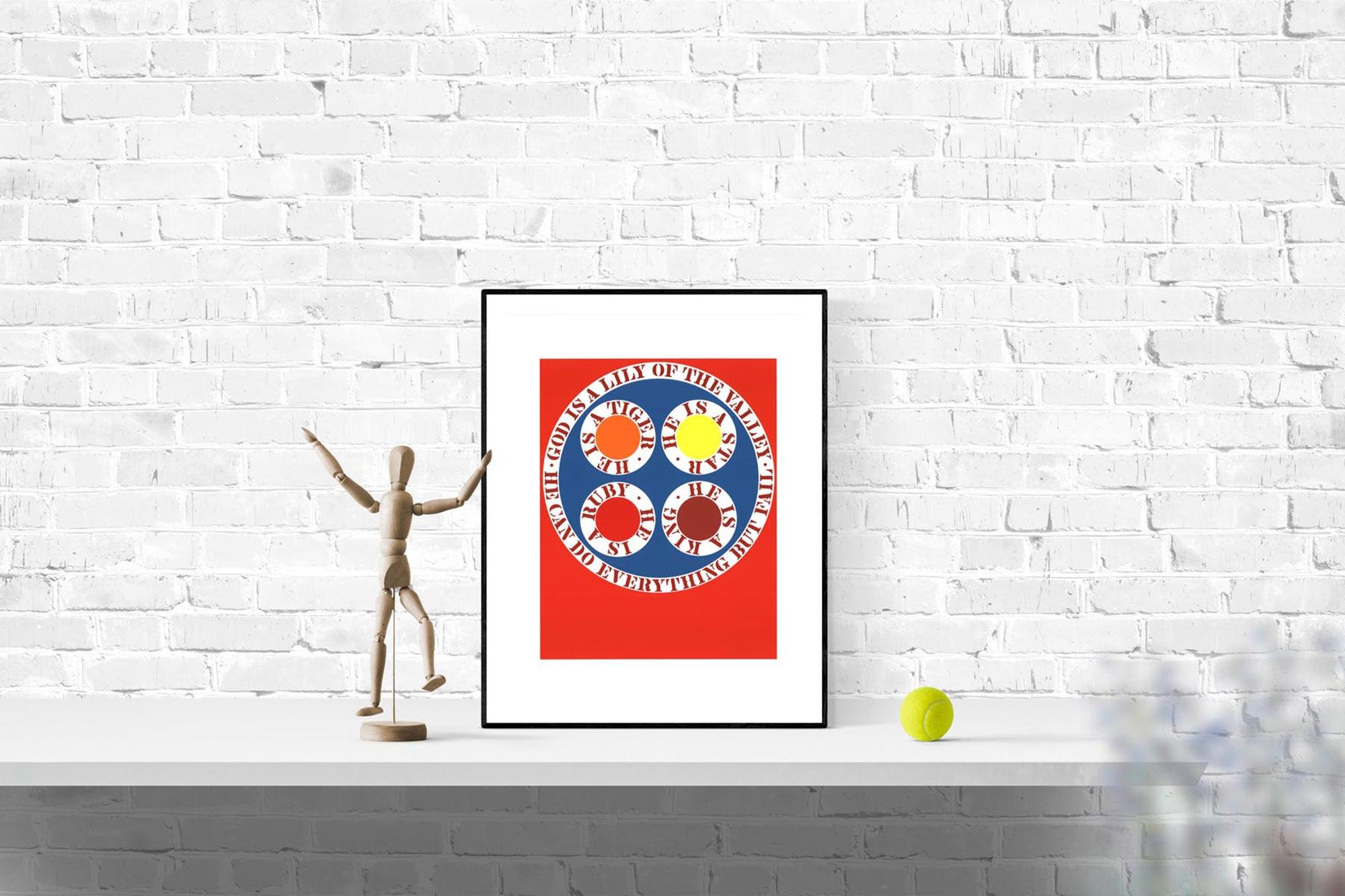 1997 Robert Indiana 'God Is Lily of the Valley' Silk-Screen Pop Art For Sale 1