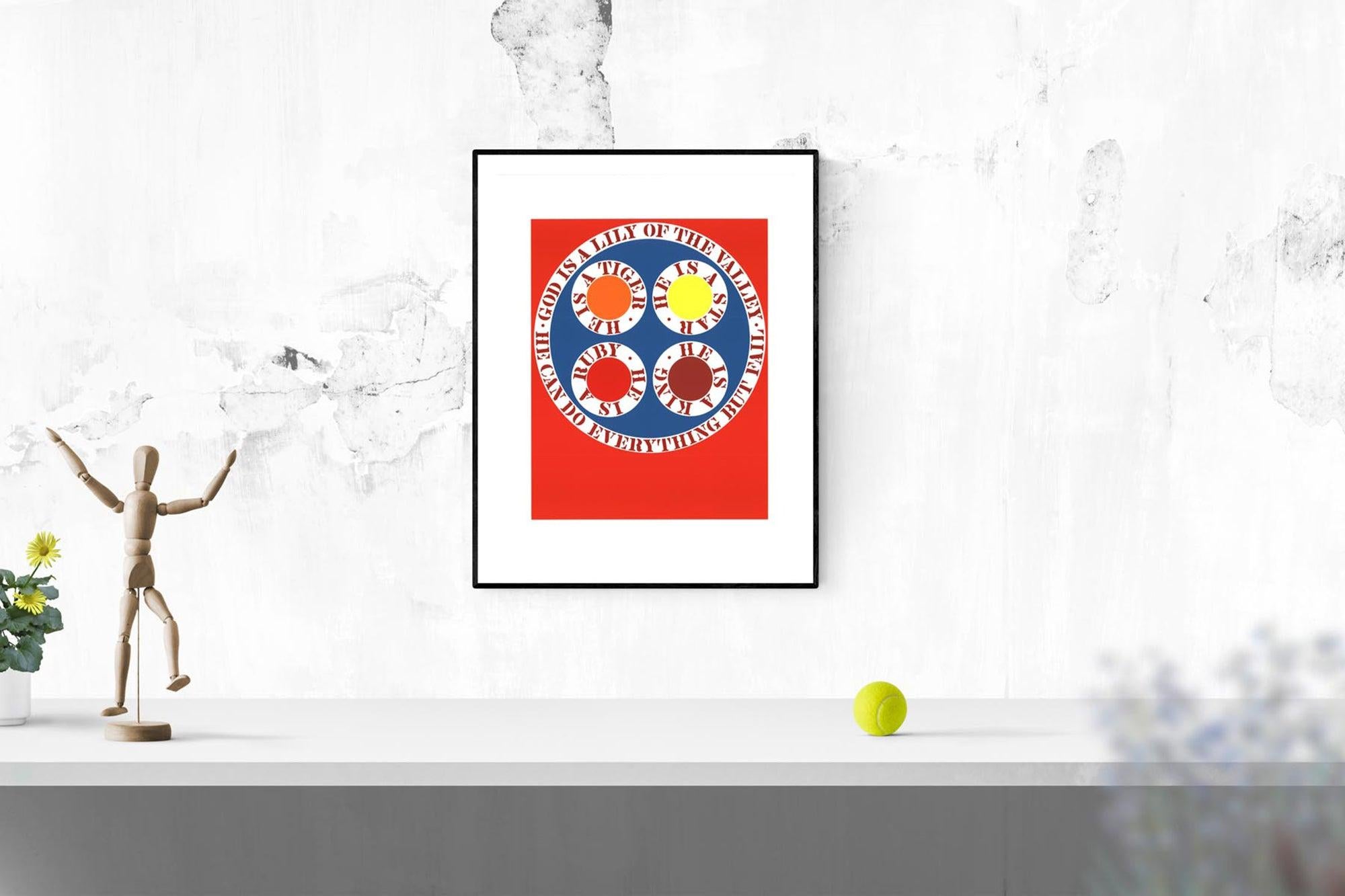 1997 Robert Indiana 'God Is Lily of the Valley' Silk-Screen Pop Art For Sale 2