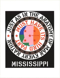 Vintage 1997 Robert Indiana 'Mississippi' Serigraph