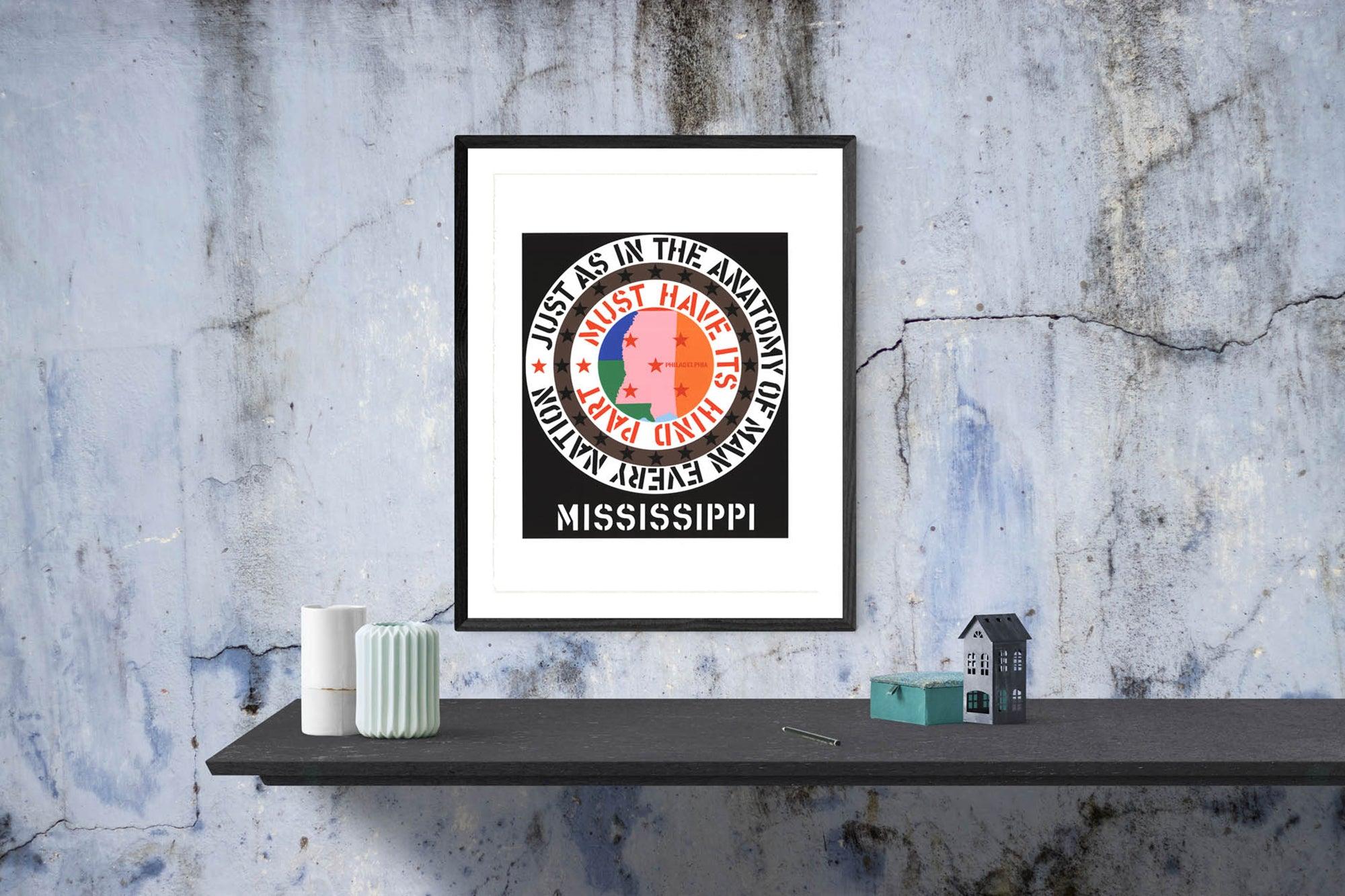 1997 Robert Indiana 'Mississippi' Serigraph For Sale 2