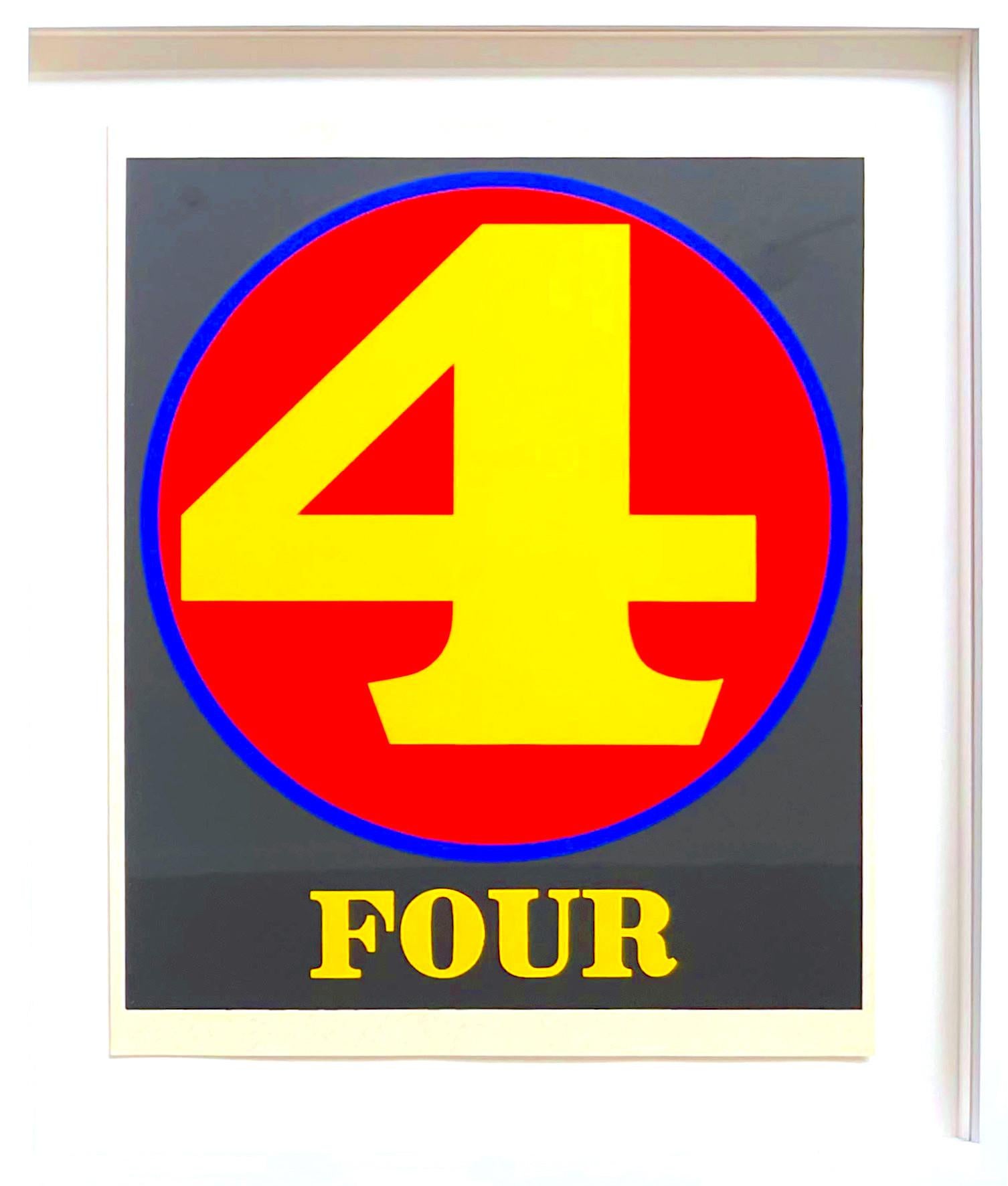 Robert Indiana Abstract Print - 4 (Four), from the original Numbers portfolio (Sheehan 46-55) = Framed
