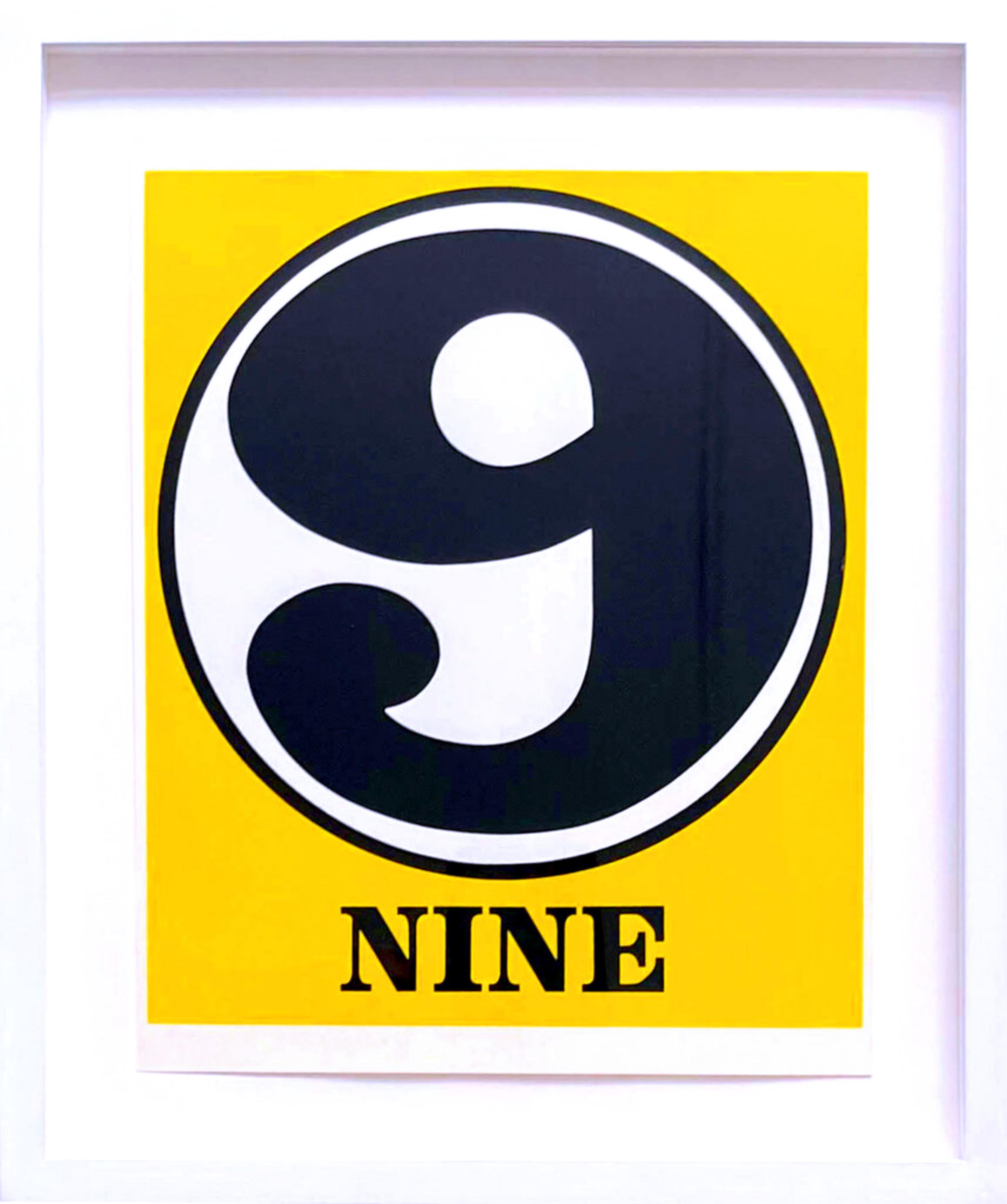 Robert Indiana Figurative Print - 9 (Nine), from the original Numbers portfolio (Sheehan 46-55) - FRAME included 