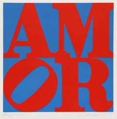 AMOR, Aquatint Etching by Robert Indiana