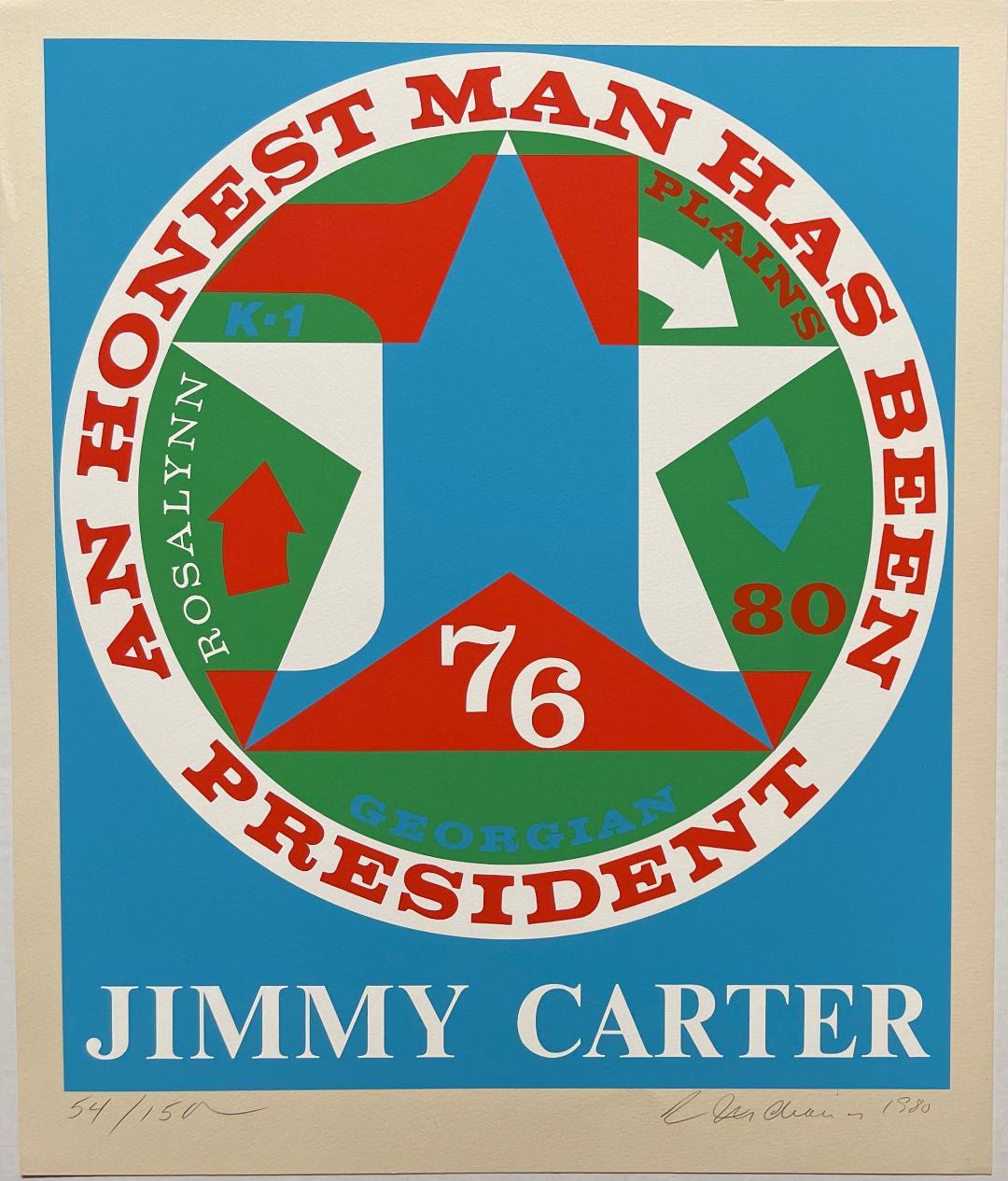 Un homme honnête a été président : Hommage à Jimmy Carter (Sheehan, 112) - Print de Robert Indiana