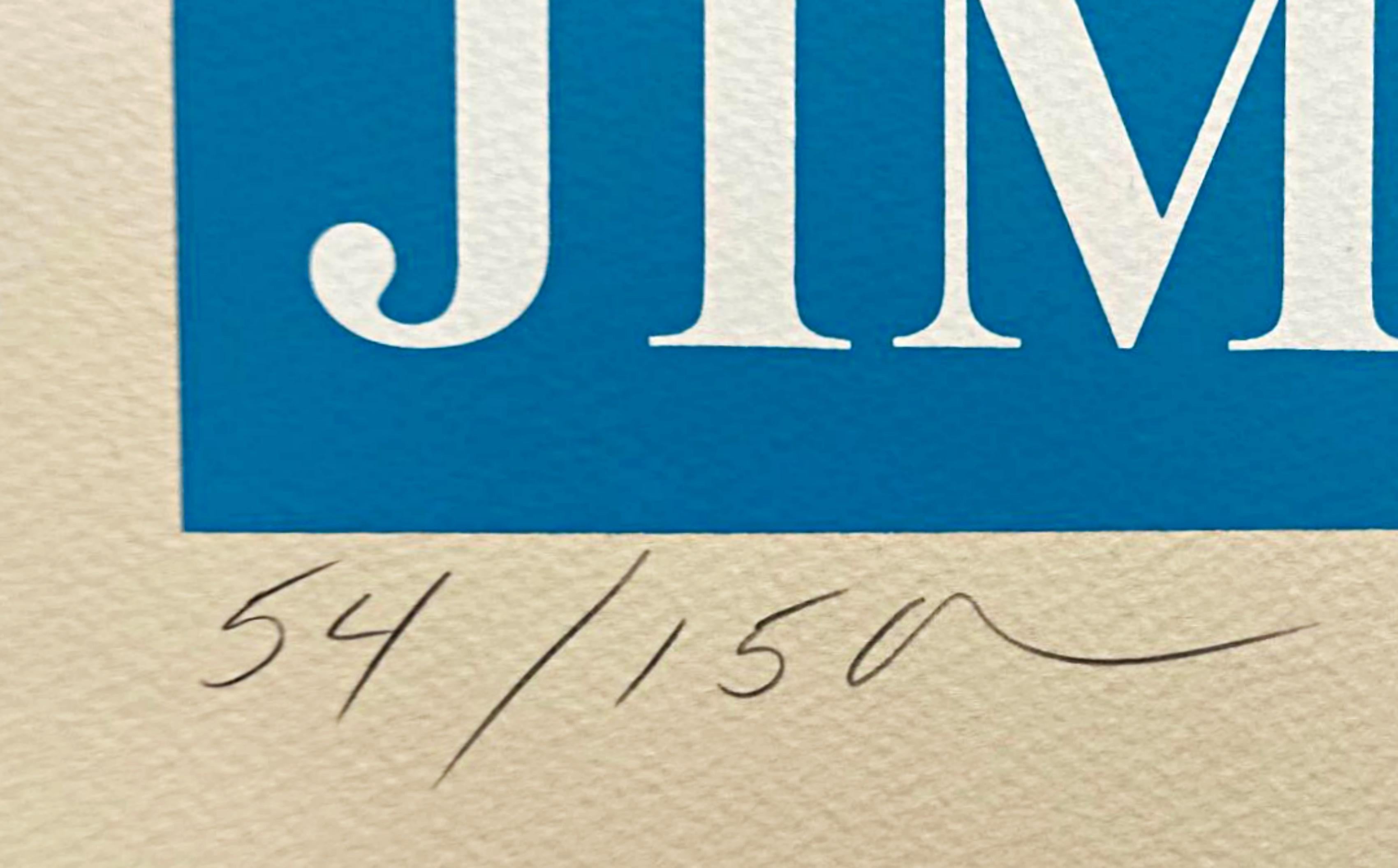 Robert Indiana
Un homme honnête a été président : Hommage à Jimmy Carter (Sheehan, 112), 1980
Sérigraphie couleur sur papier vélin écru
23 1/2 × 19 3/5 pouces
Signé au crayon et numéroté au recto (54/150)
Publié par le Democratic National Committee,