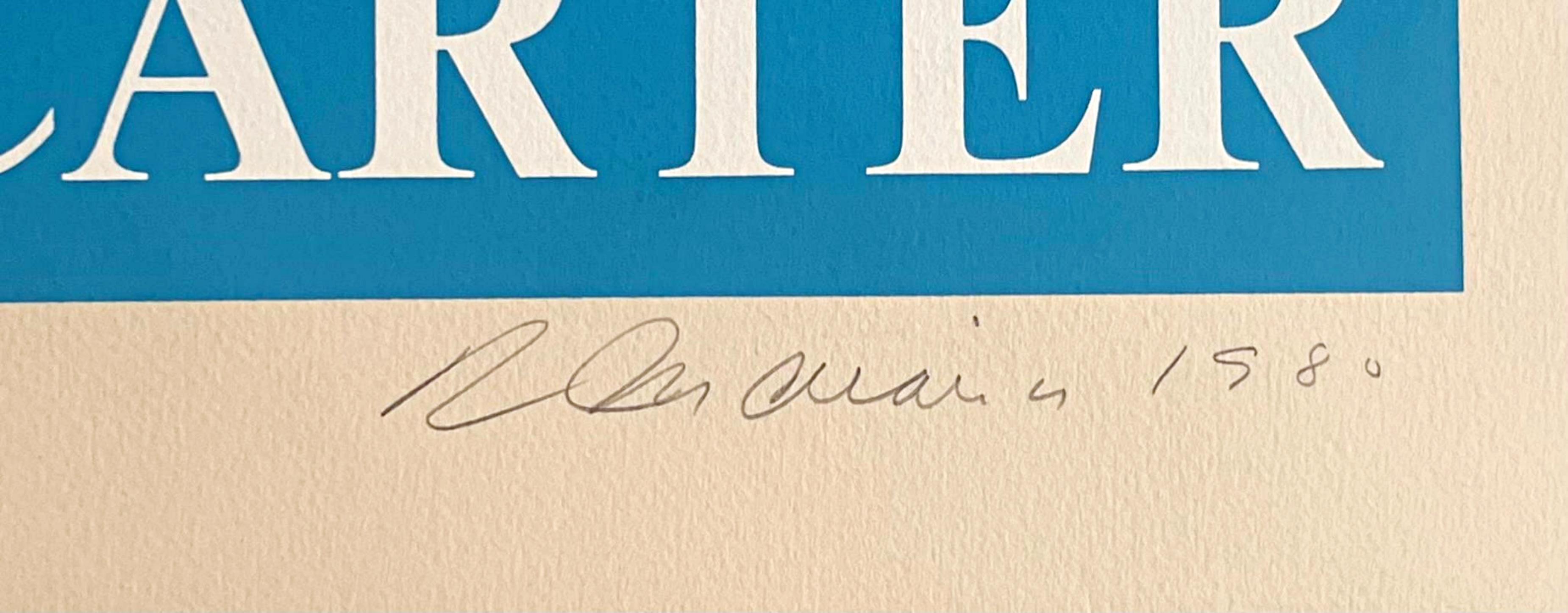 Ein ehelicher Mann wurde Präsident: JIMMY CARTER (Sheehan 112) Siebdruck Signiert/N – Print von Robert Indiana