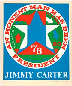 Un homme honnête a été élu président : JIMMY CARTER (Sheehan 112) Sérigraphie signée/N