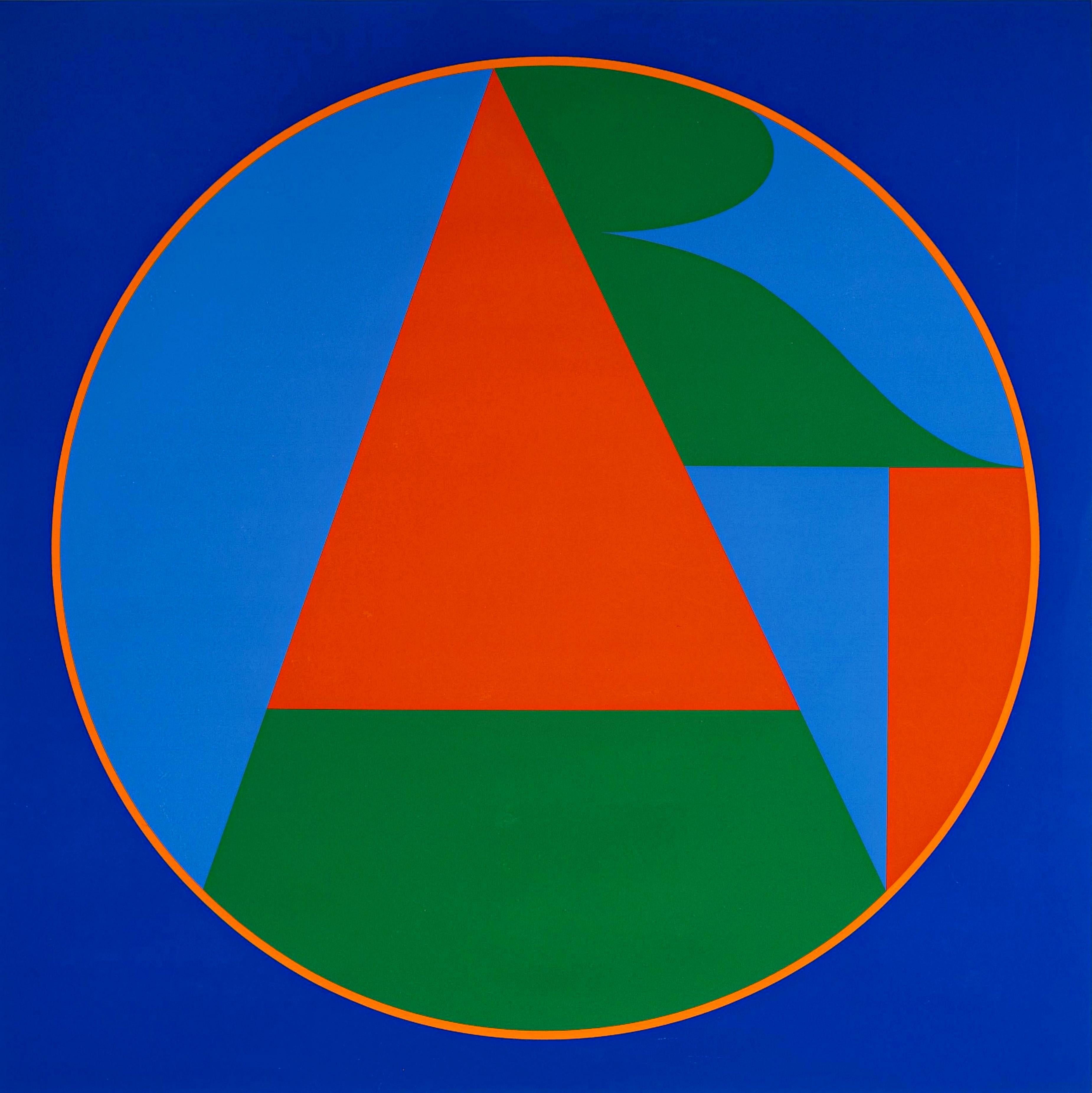 ART (Sheehan, 80) astrazione geometrica iconica degli anni '70 Firmato/N per il Colby College - Print di Robert Indiana