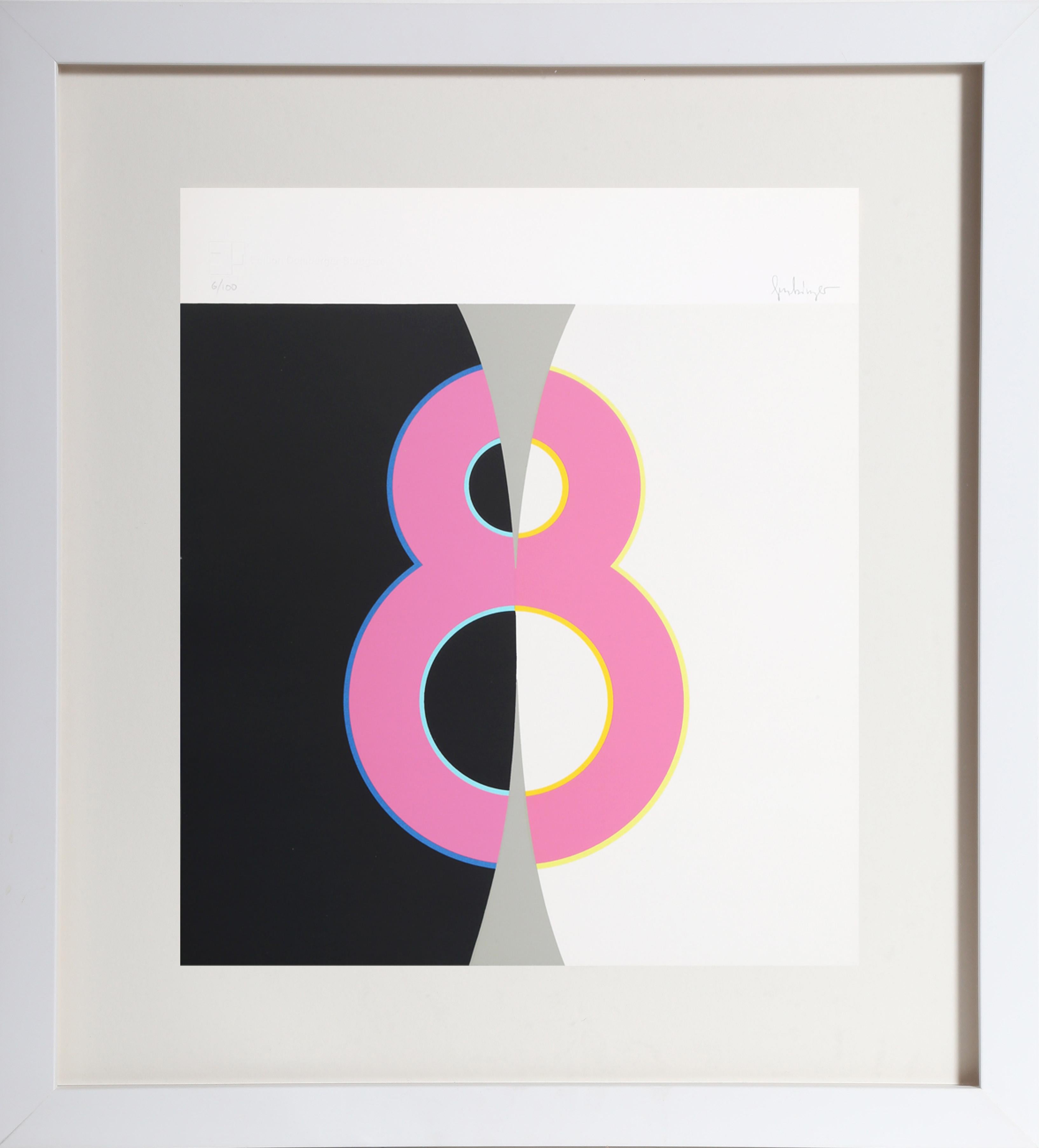 Figurative Print de Robert Indiana - Agosto, Pop Art Print de Fritz Genkinger 1969