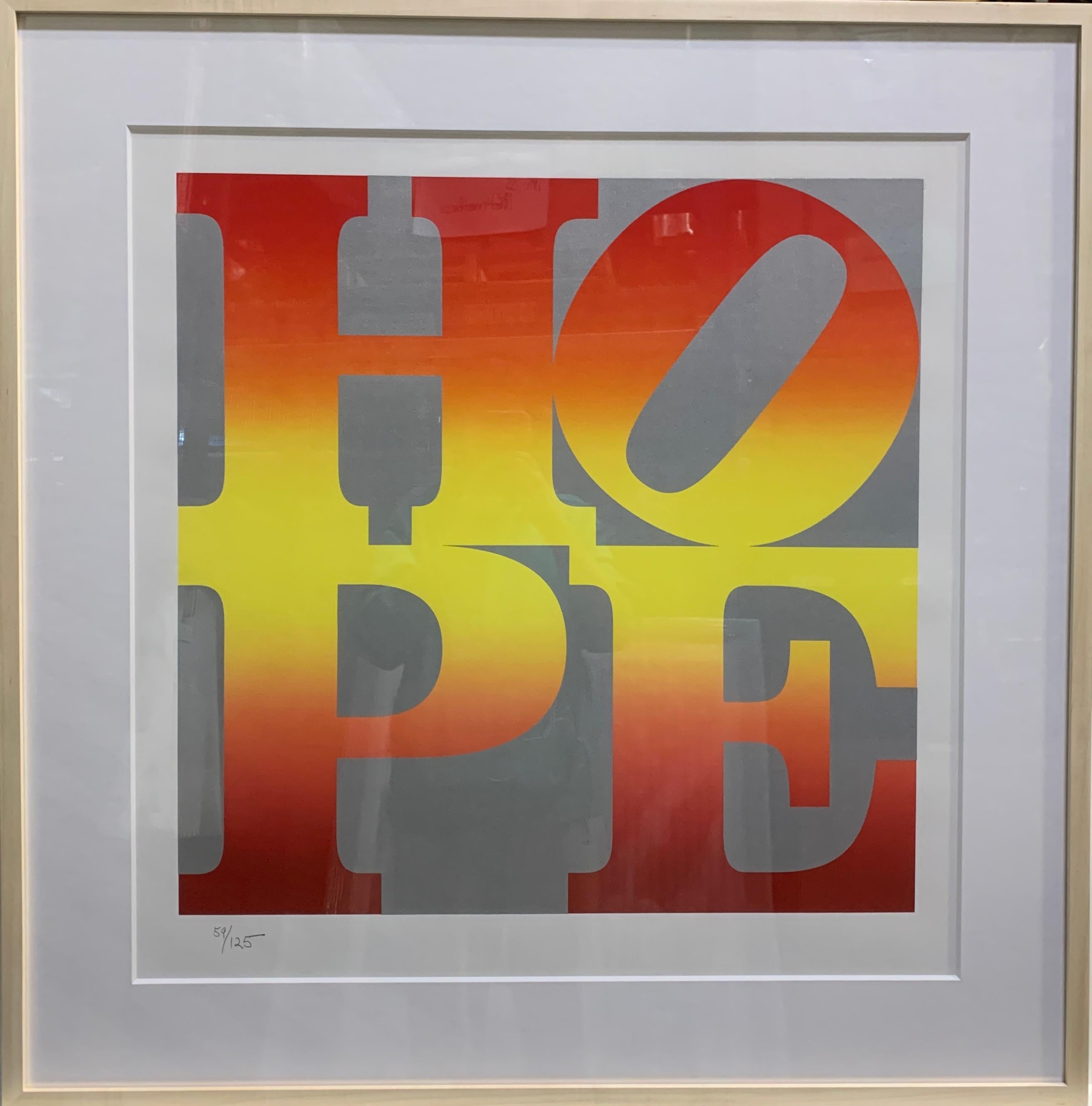 Robert Indiana Abstract Print - Autumn (Four Seasons of Hope Silver)