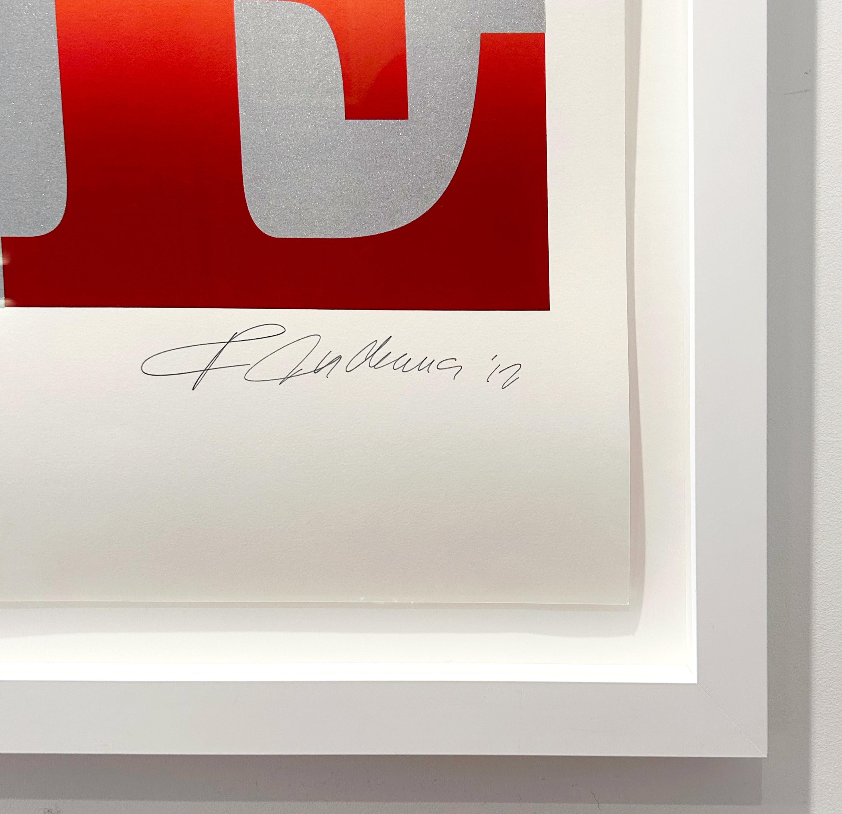 Herbst (Silver), aus Four Seasons of Hope (Beige), Print, von Robert Indiana