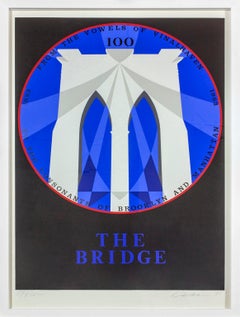 "Brooklyn Bridge" screen print by Robert Indiana from "New York, New York" 