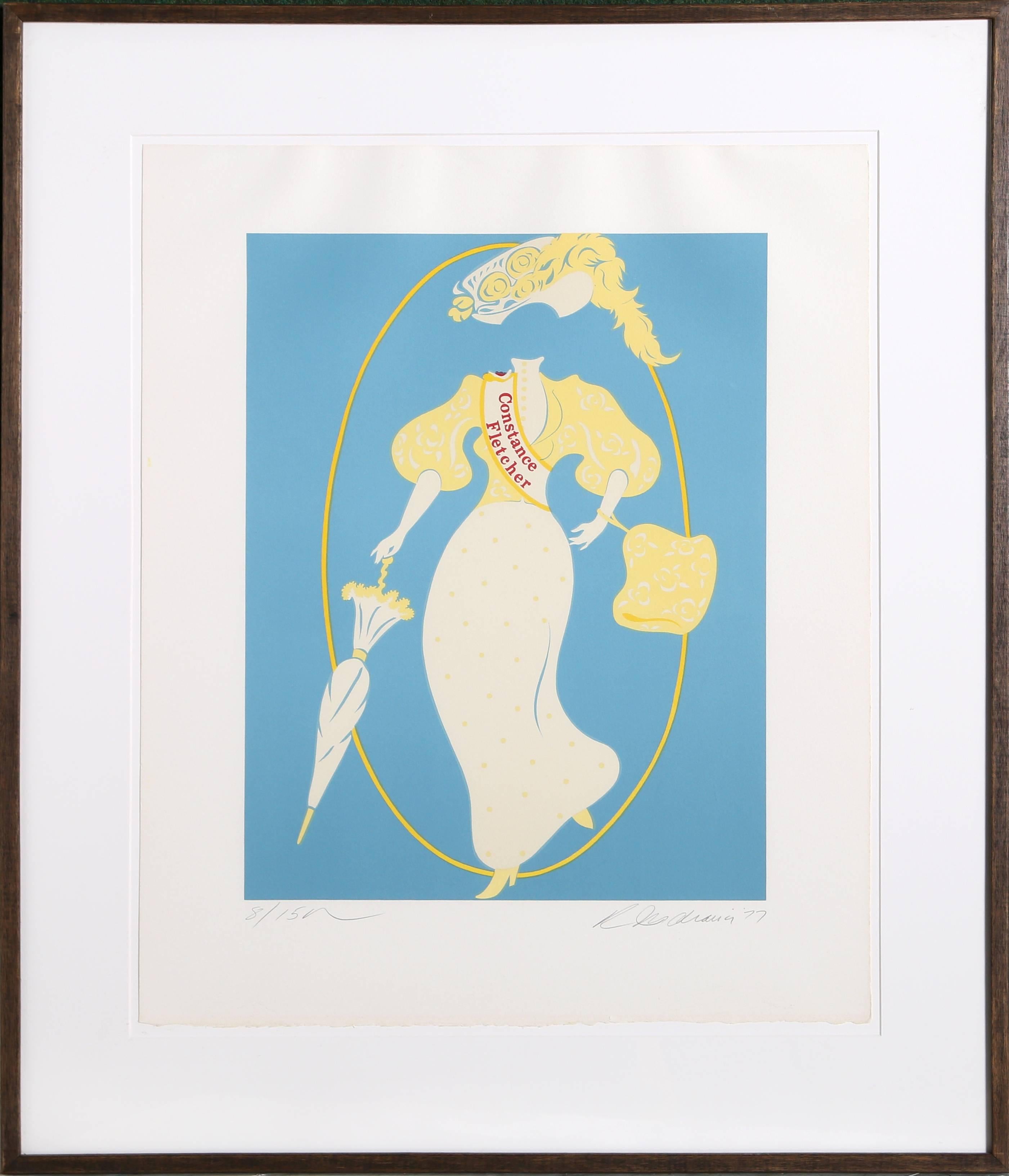 Artist: Robert Indiana, American (1928 - 2018)
Title: Constance Fletcher from Mother of Us All Series
Year: 1977
Medium: Lithograph on Arches, signed and numbered in pencil 
Edition: 150 
Paper Size: 24 x 20 inches 
Frame Size: 31.25 x 26.75