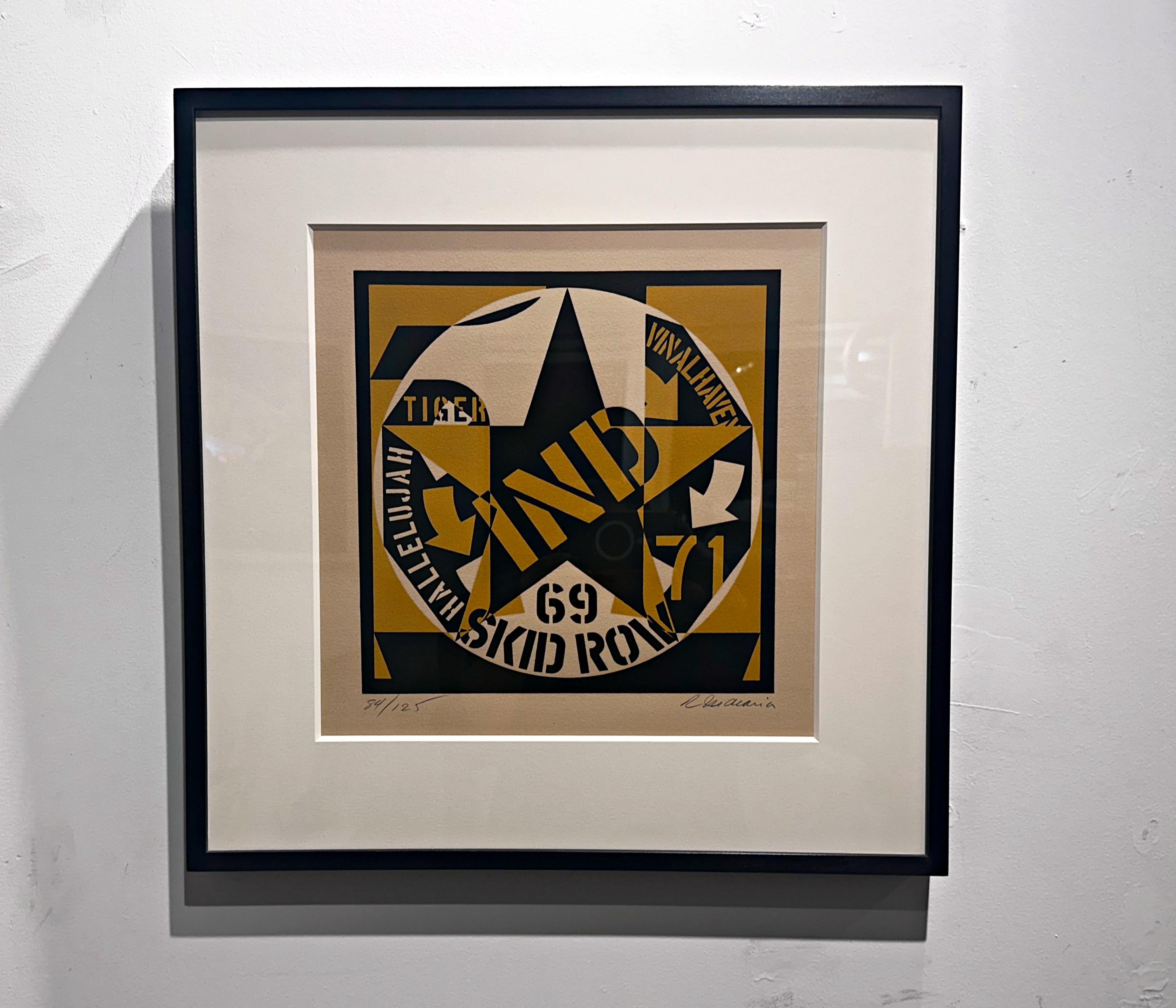 Figurative Print de Robert Indiana - Década: Autorretrato, 1969 (Sheehan, 78), litografía histórica Firmado/N, Enmarcado