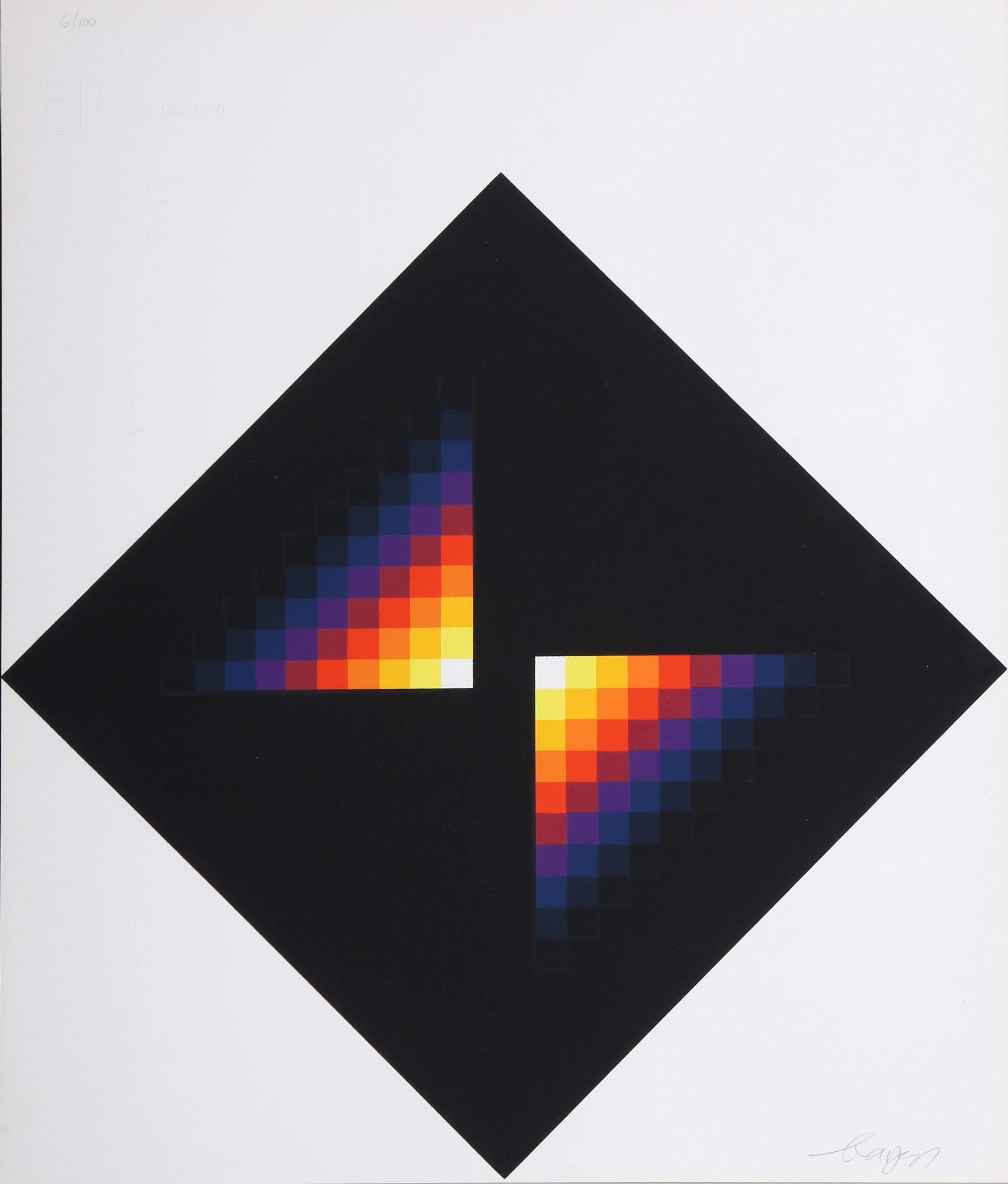 Dicembre, OP Stampa d'arte di Herbert Bayer 1969 - Print di Robert Indiana