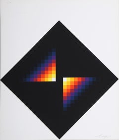 En décembre, OP Art Print by Herbert Bayer 1969