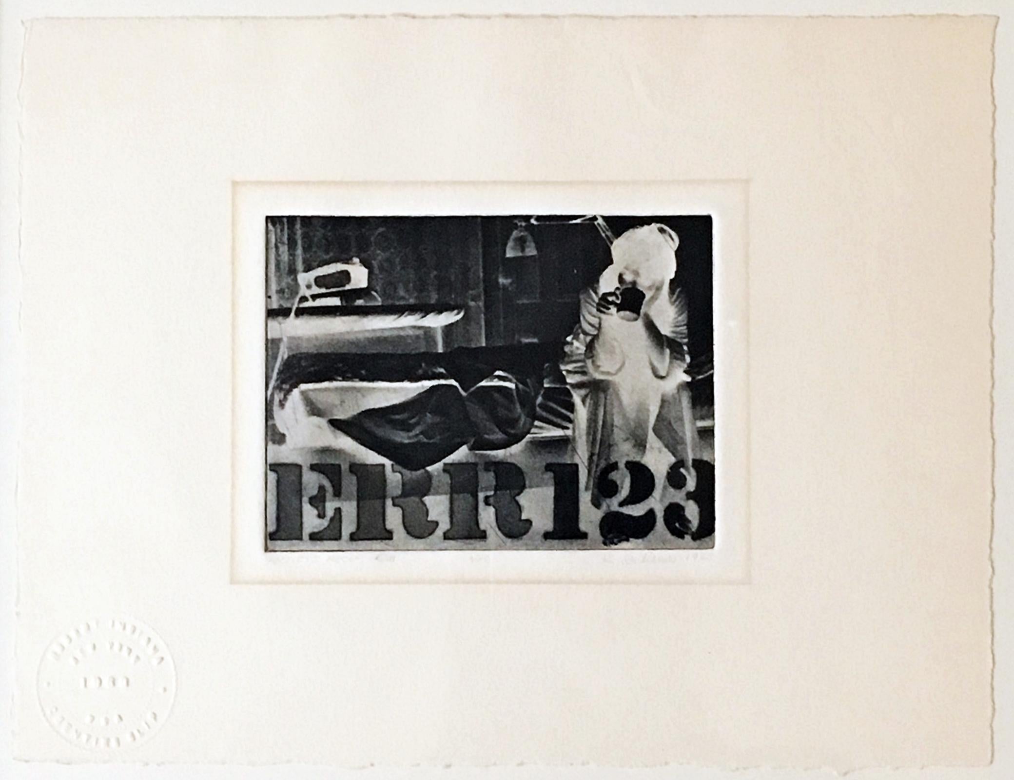 ERR (Sheehan 29), Photoengraving and Etching, Signed, 1 of only 13 Trial Proofs - Pop Art Print by Robert Indiana