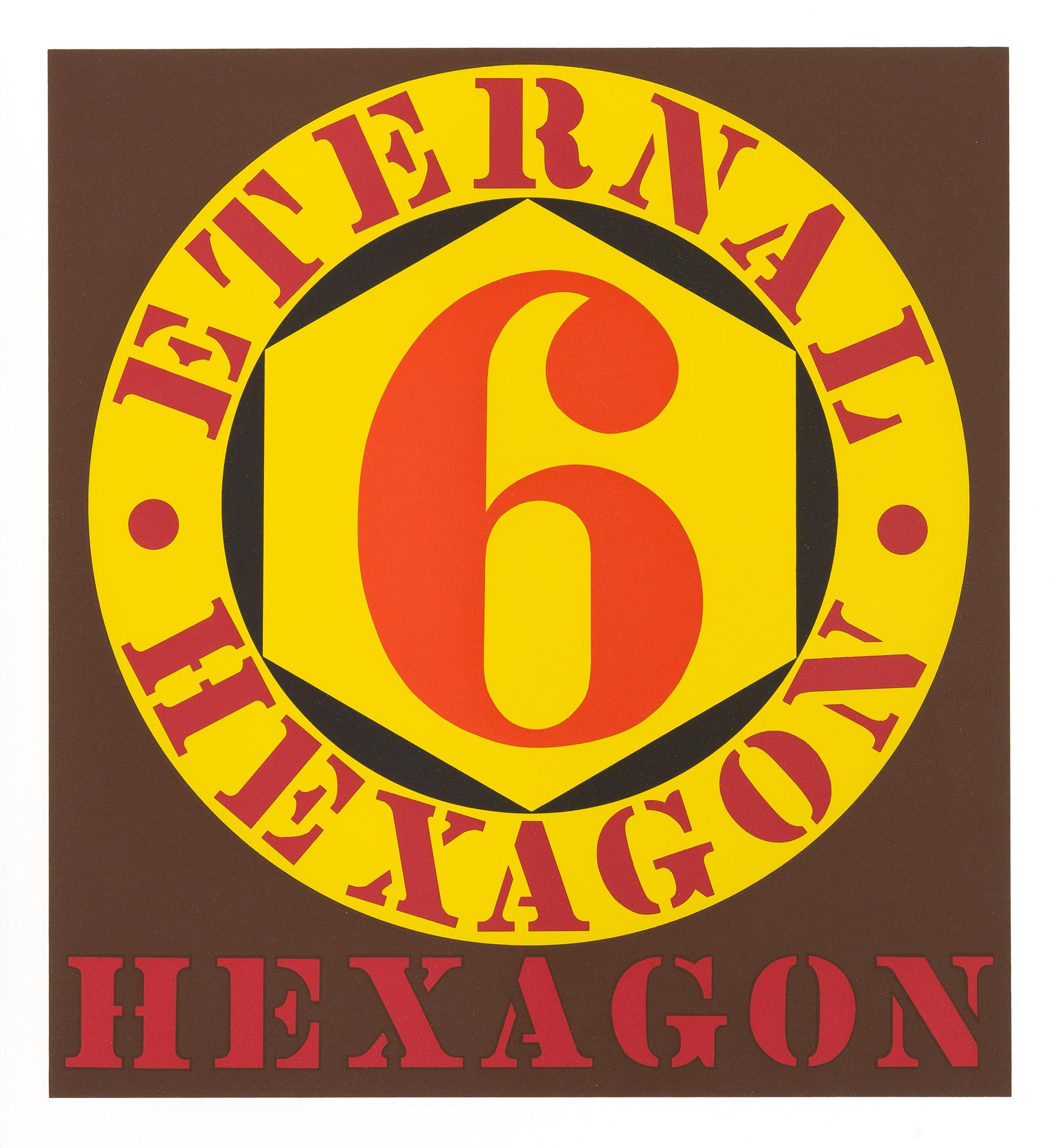Eternal Hexagon from X + X (Ten Works by Ten Painters) (82/500) - Print by Robert Indiana