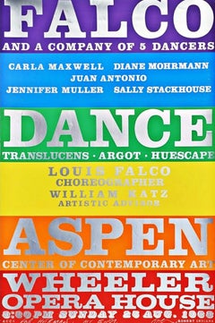 FALCO Dance Co., Aspen Seltener Regenbogenfarbener Siebdruck (hand signiert und beschriftet)