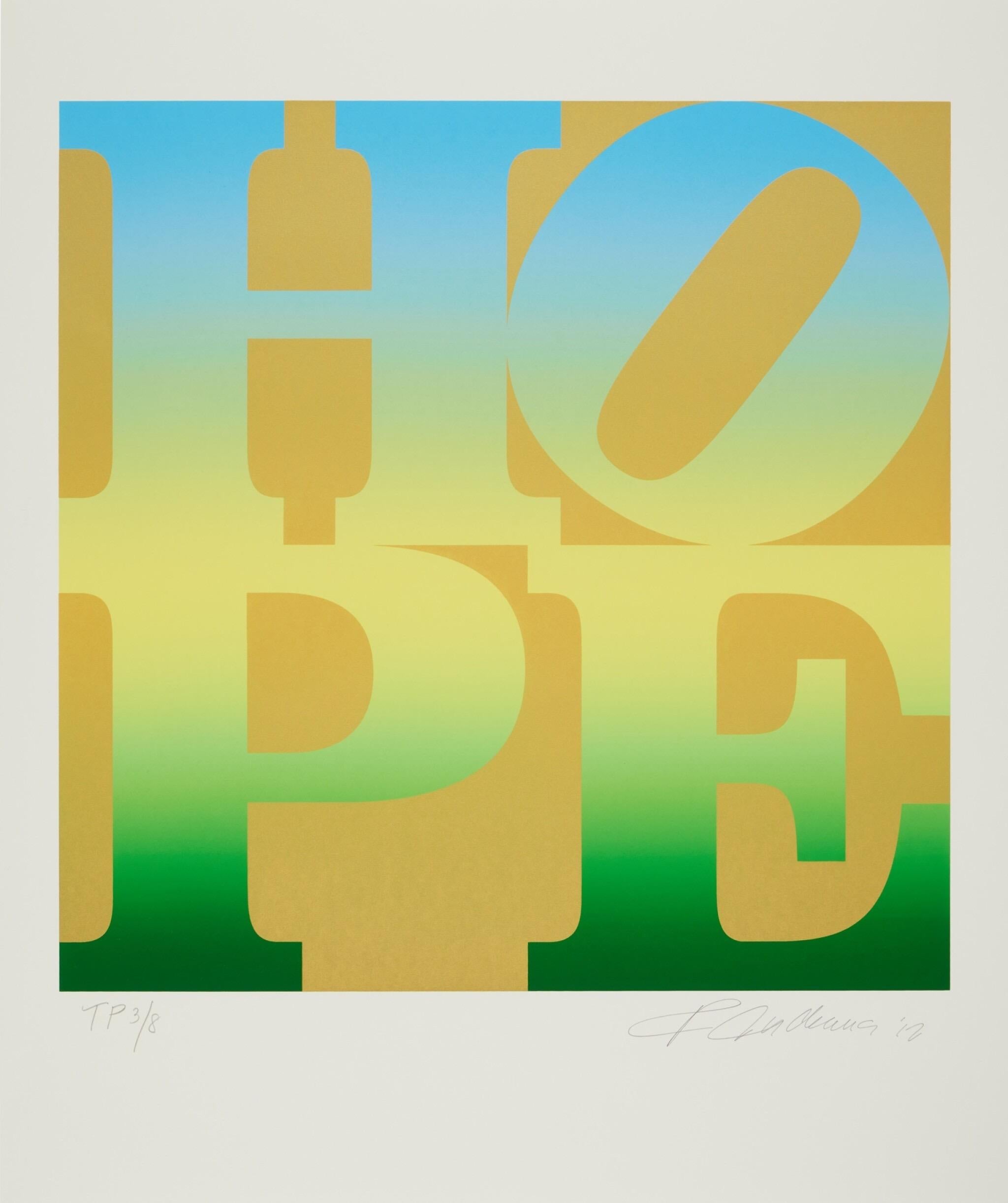 Four Seasons of Hope, Gold Edition - Print by Robert Indiana