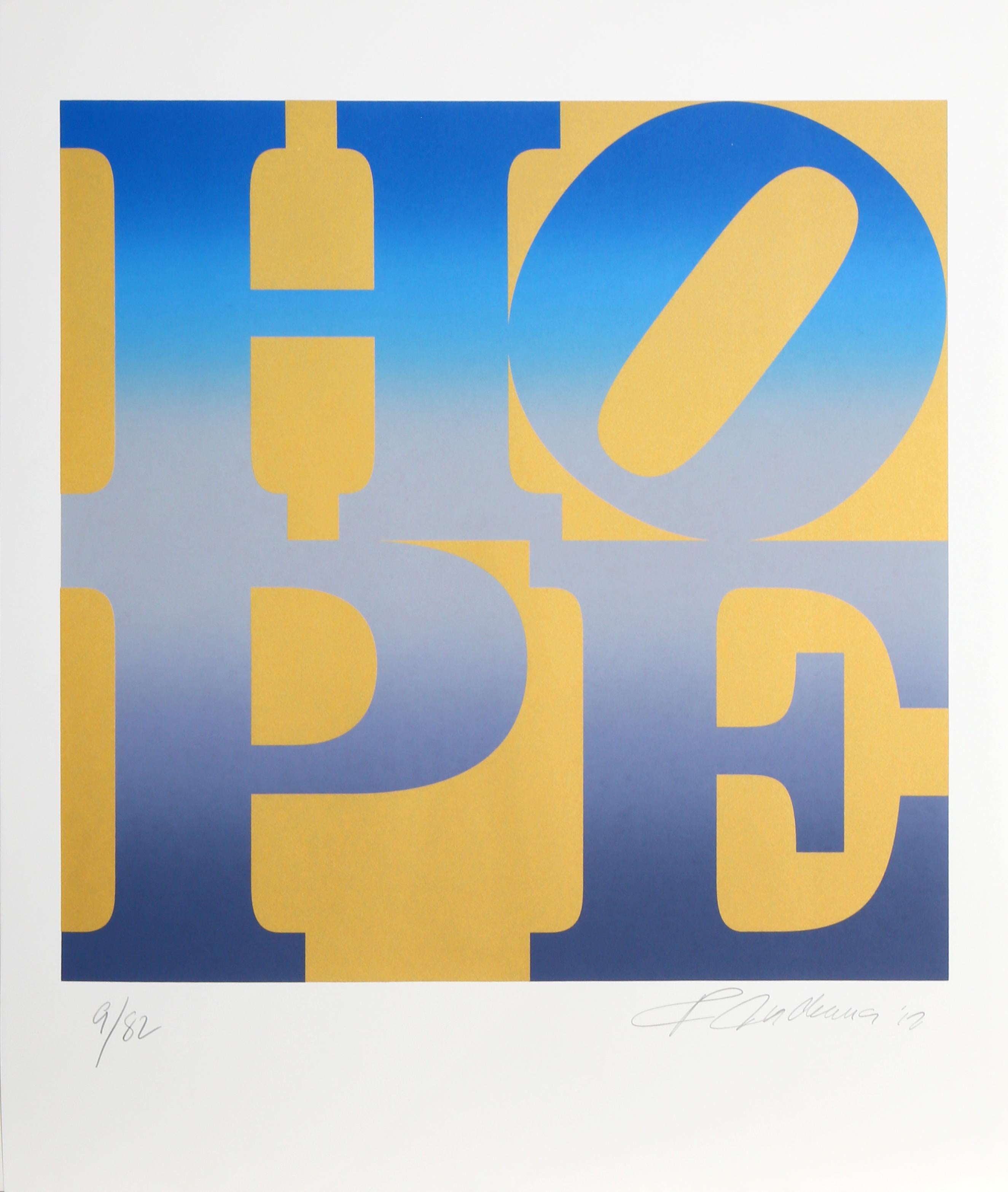 Four Seasons of HOPE (Gold), Suite of Four Silkscreens by Robert Indiana 4