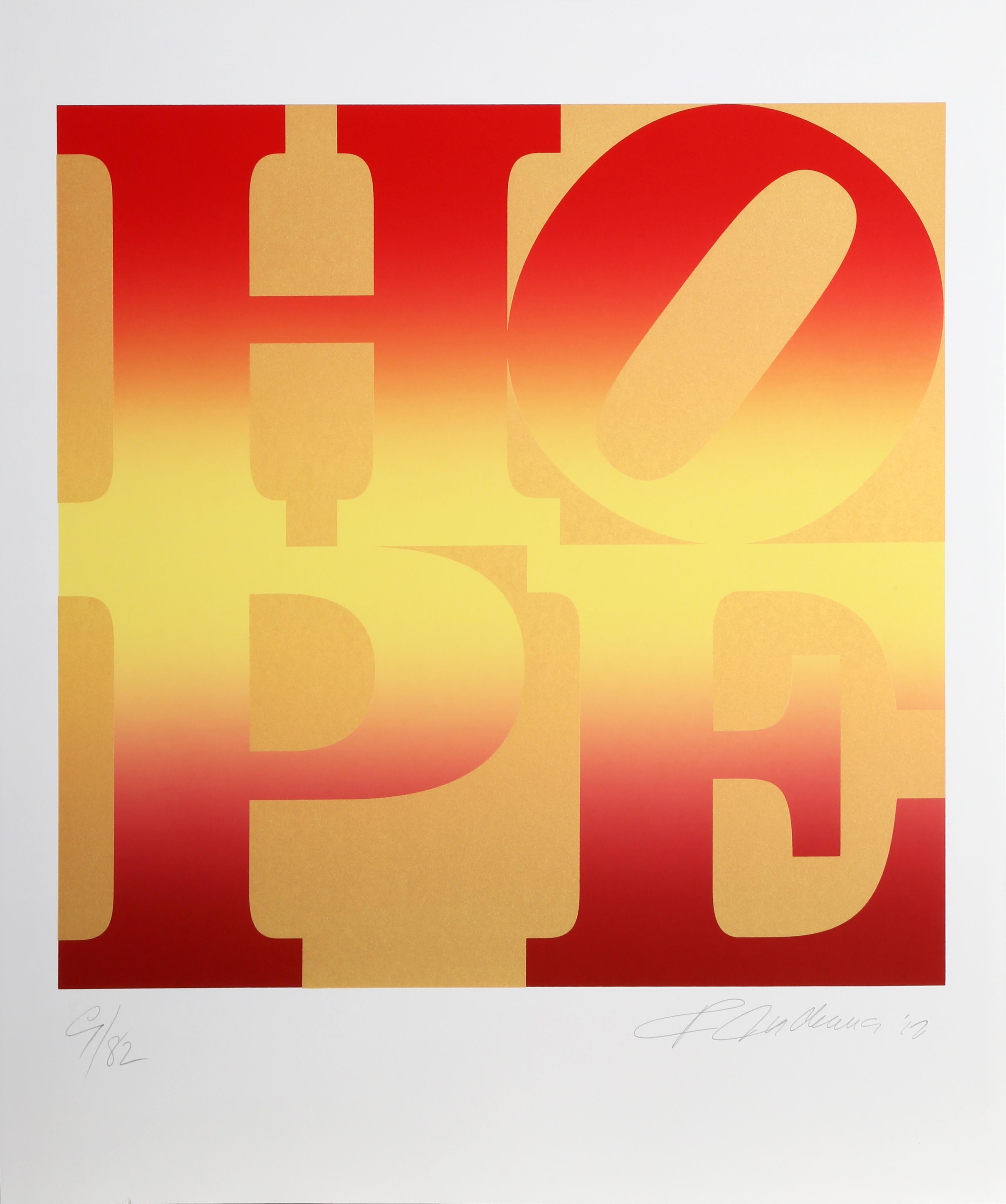 Four Seasons of HOPE (Gold), Suite of Four Silkscreens by Robert Indiana 5
