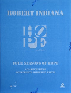Four Seasons of HOPE (Silver), Suite of Four Silkscreens by Robert Indiana