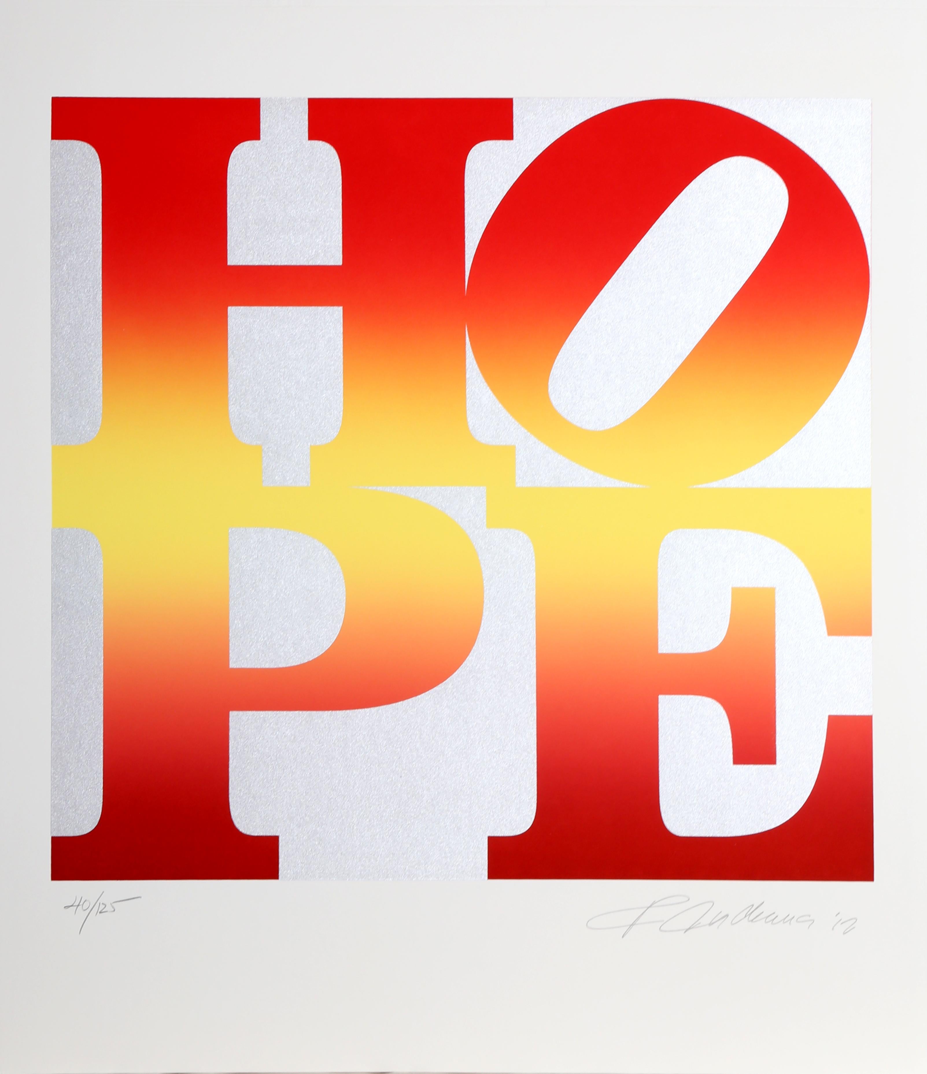 Four Seasons of HOPE (Silver), Suite of Four Silkscreens by Robert Indiana For Sale 2
