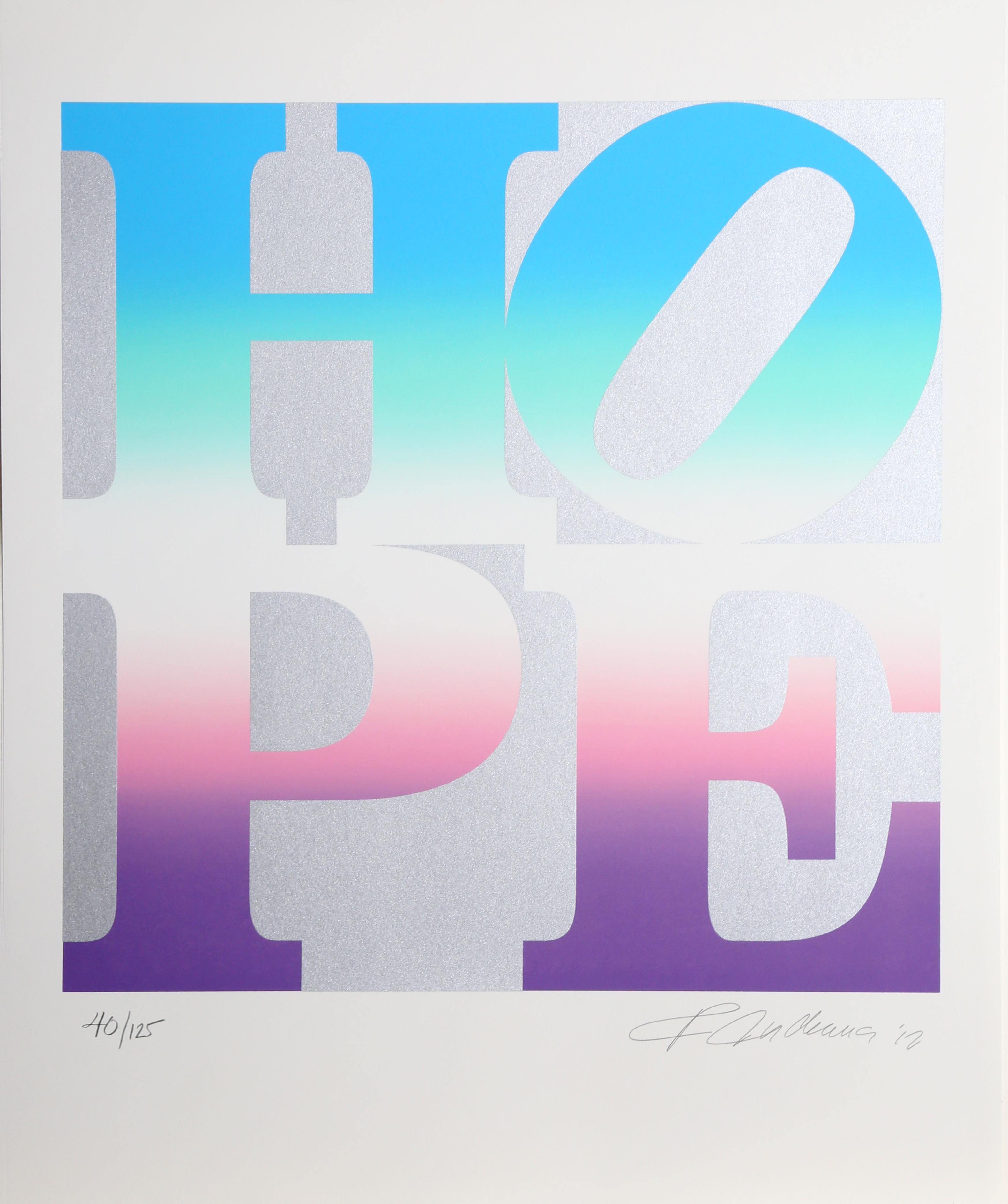 Four Seasons of HOPE (Silver), Suite of Four Silkscreens by Robert Indiana For Sale 3