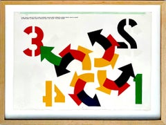 Four Winds Deluxe Edition of 100 Pop Art Stamped Estate of Robert Indiana Framed