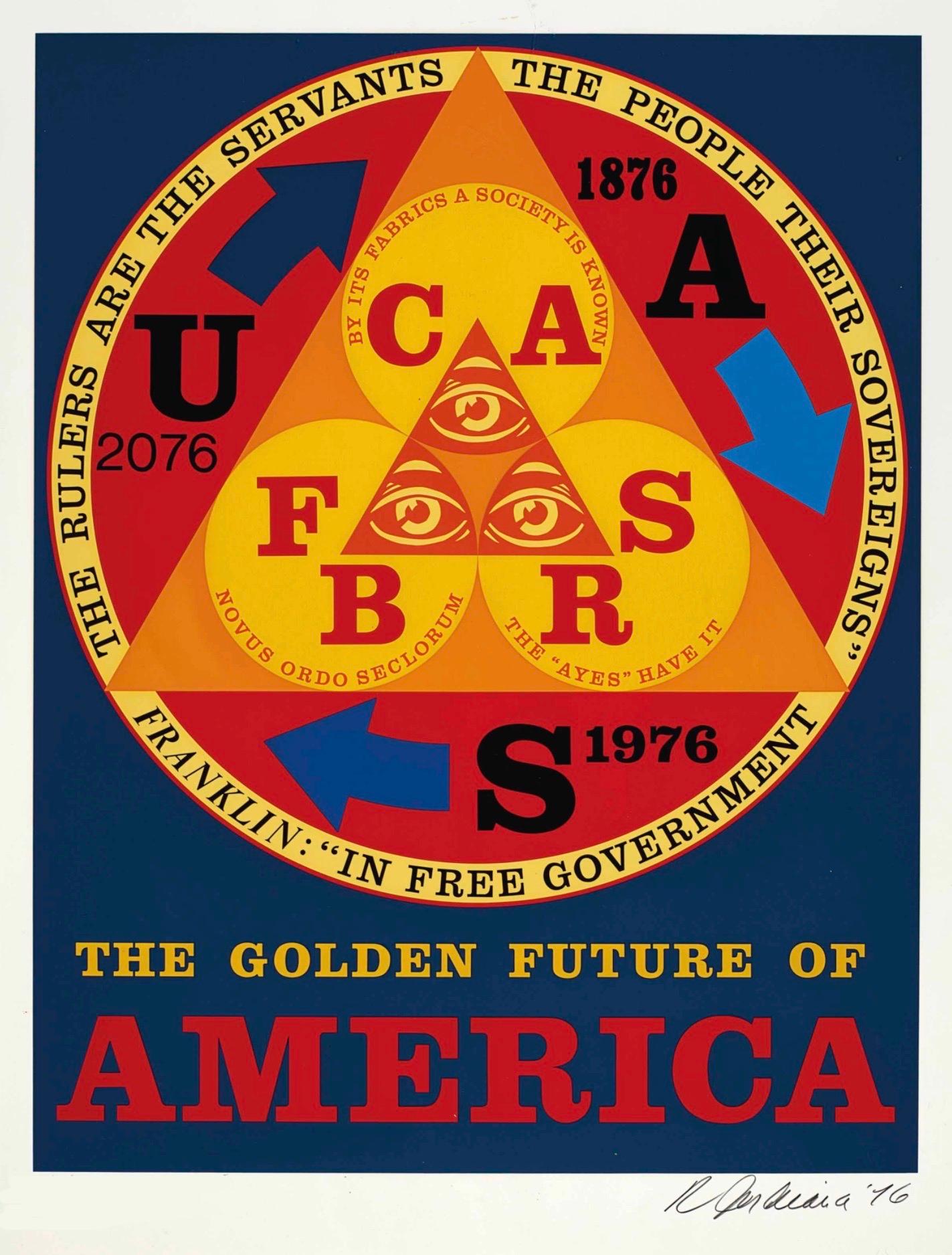 Golden age of the future - Print by Robert Indiana
