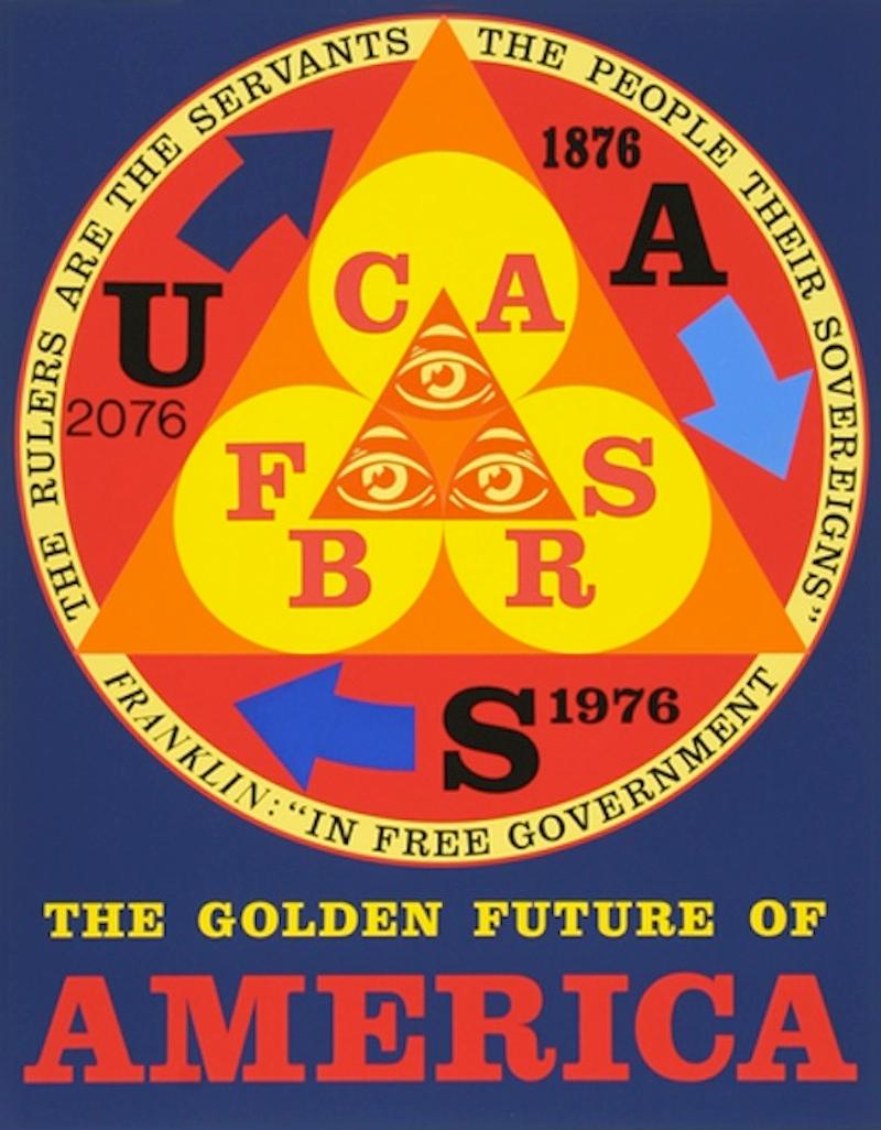 Golden Future Of America - Print by Robert Indiana