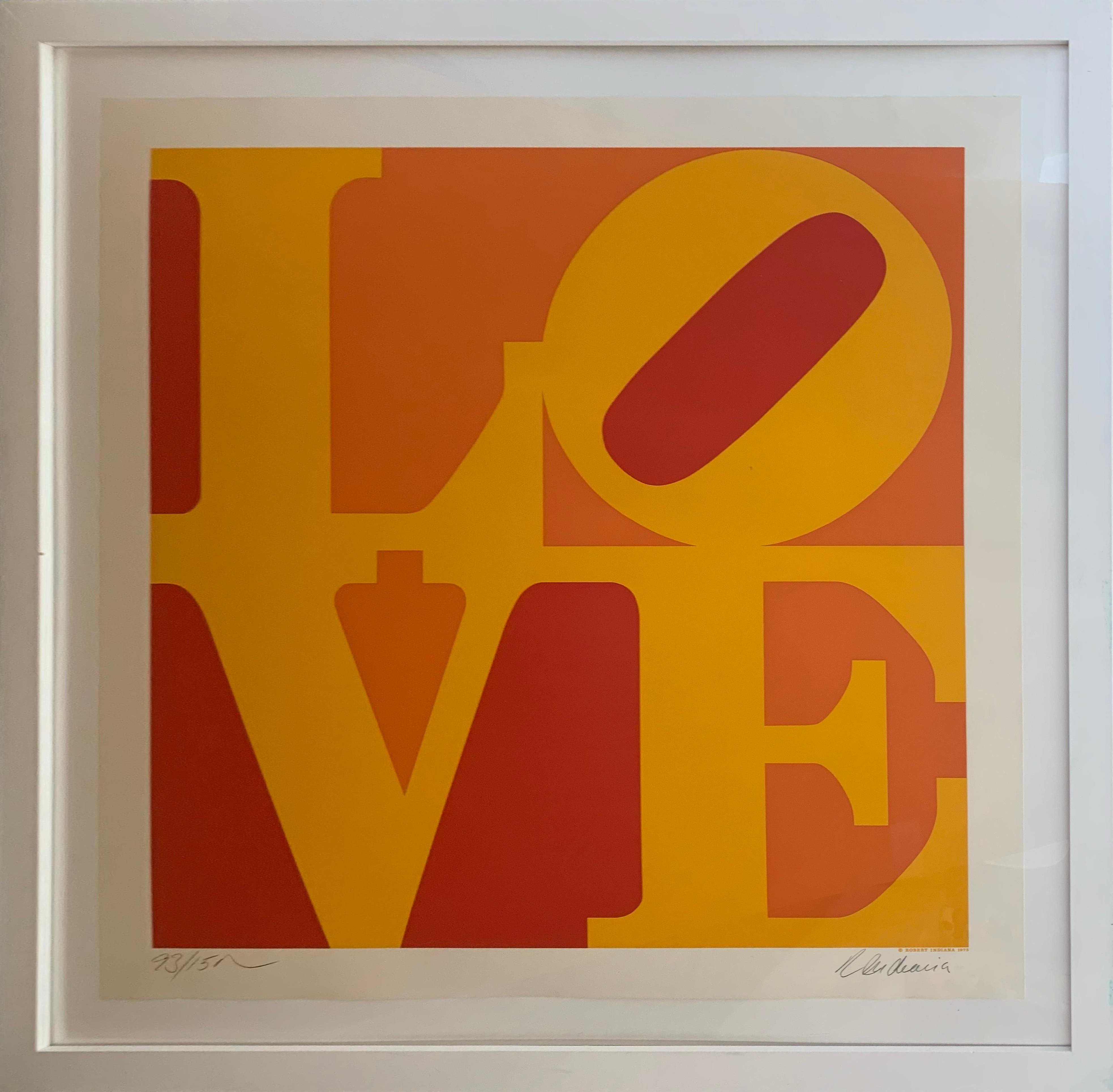 Goldene Liebe (Pop-Art), Print, von Robert Indiana