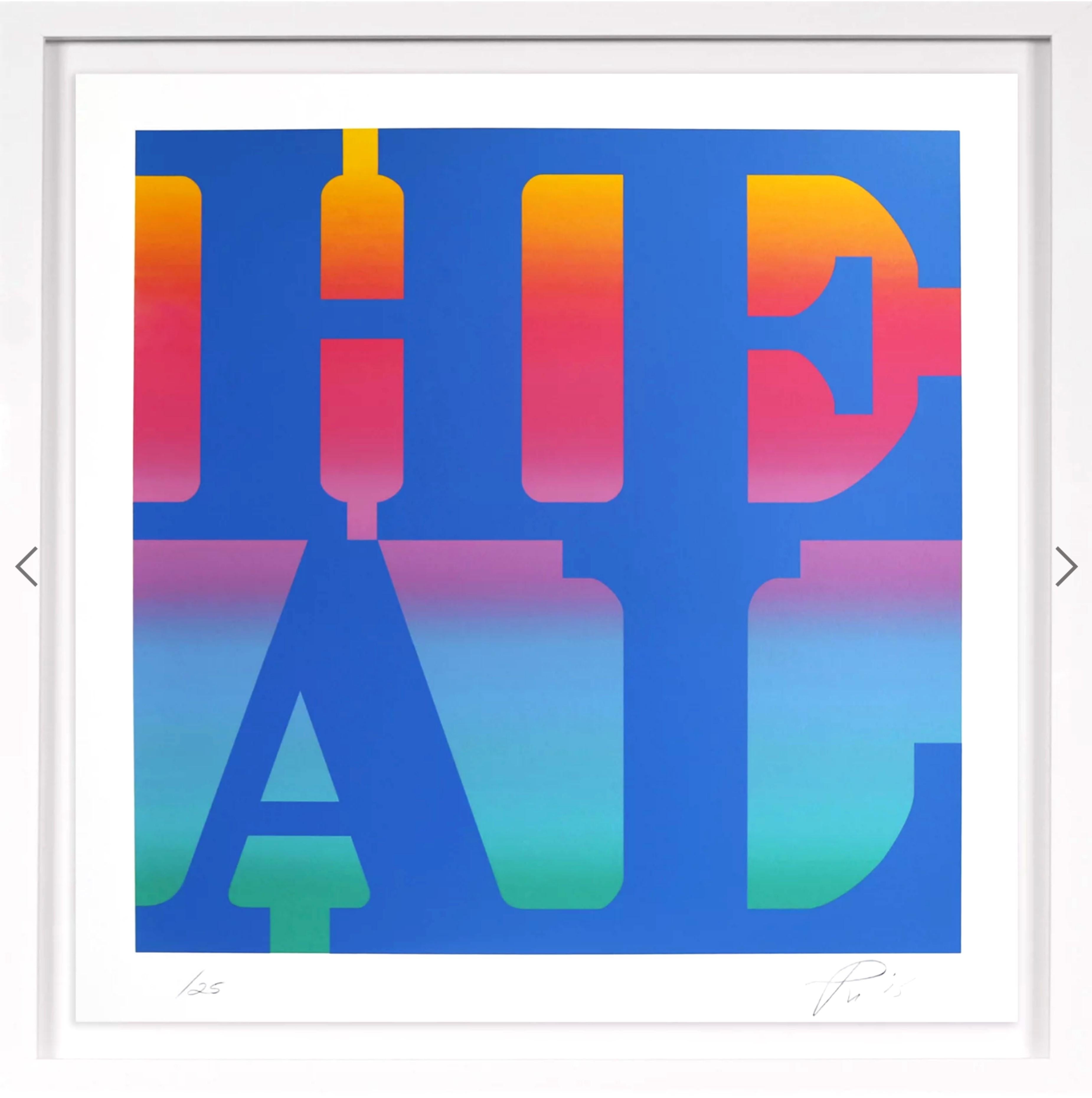 Robert Indiana Figurative Print - HEAL