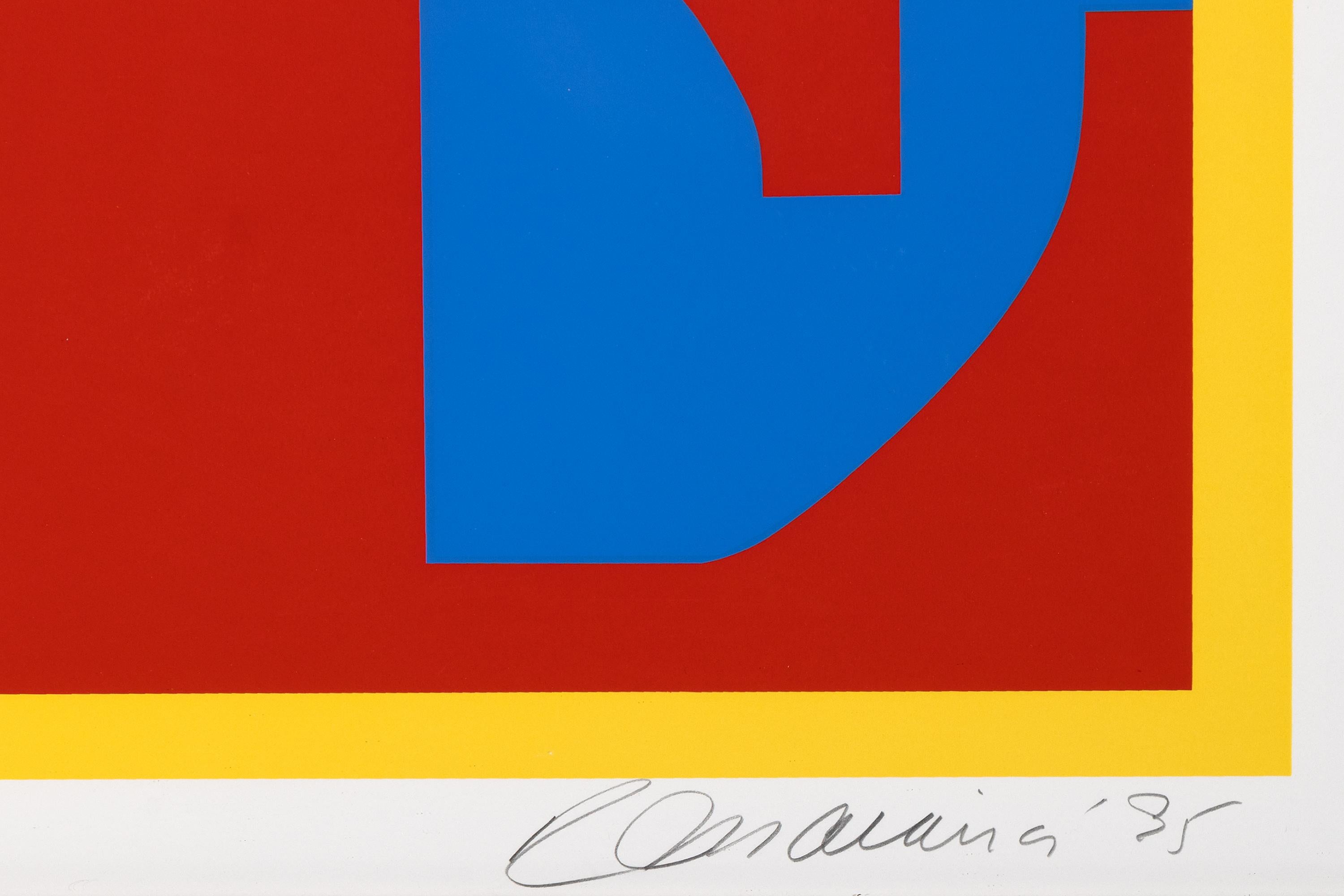 L'amour en héliothérapie - Sérigraphie pop art de l'amour iconique en couleurs, 1995 - Pop Art Print par Robert Indiana