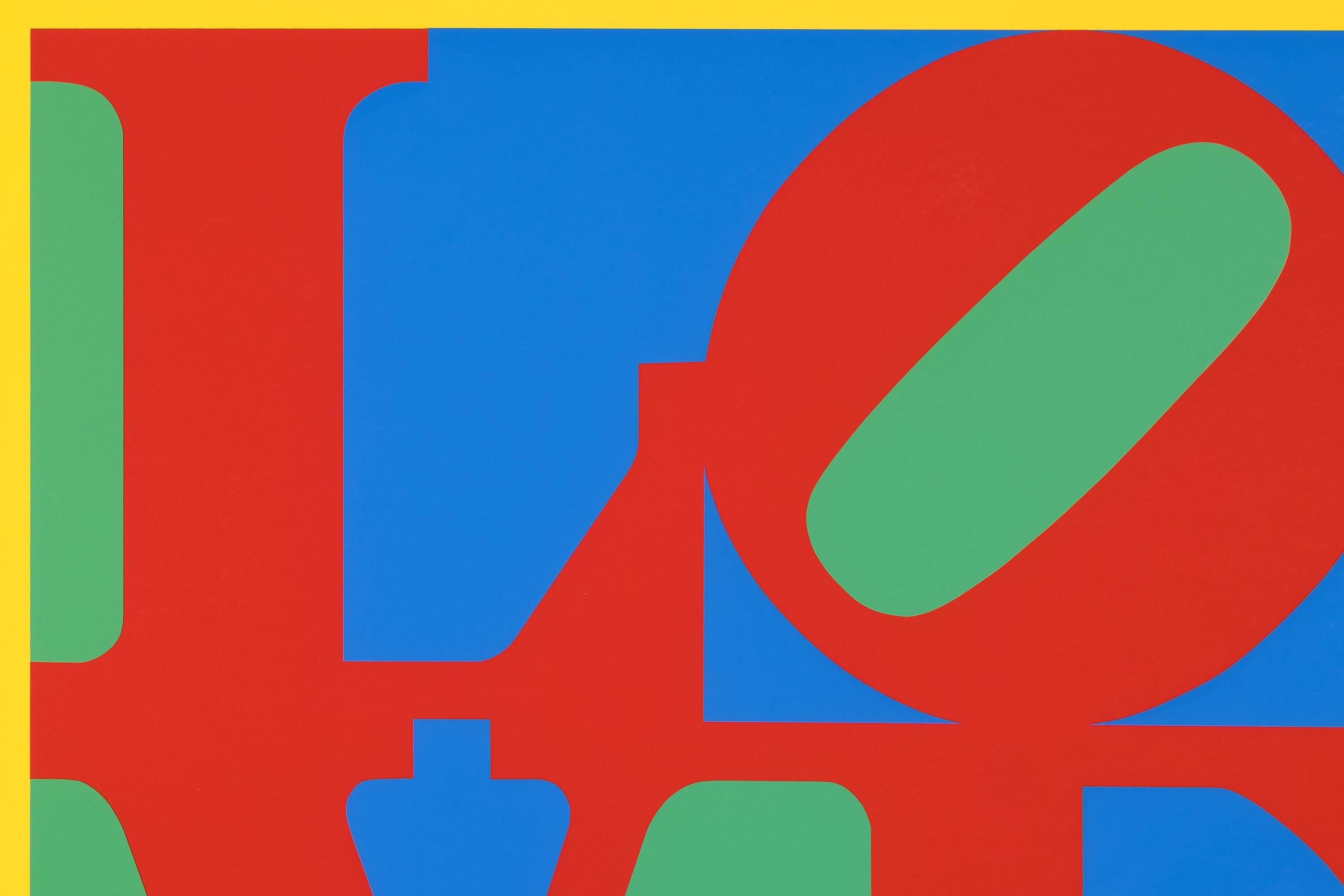 L'amour en héliothérapie - Sérigraphie pop art de l'amour iconique en couleurs, 1995 en vente 1