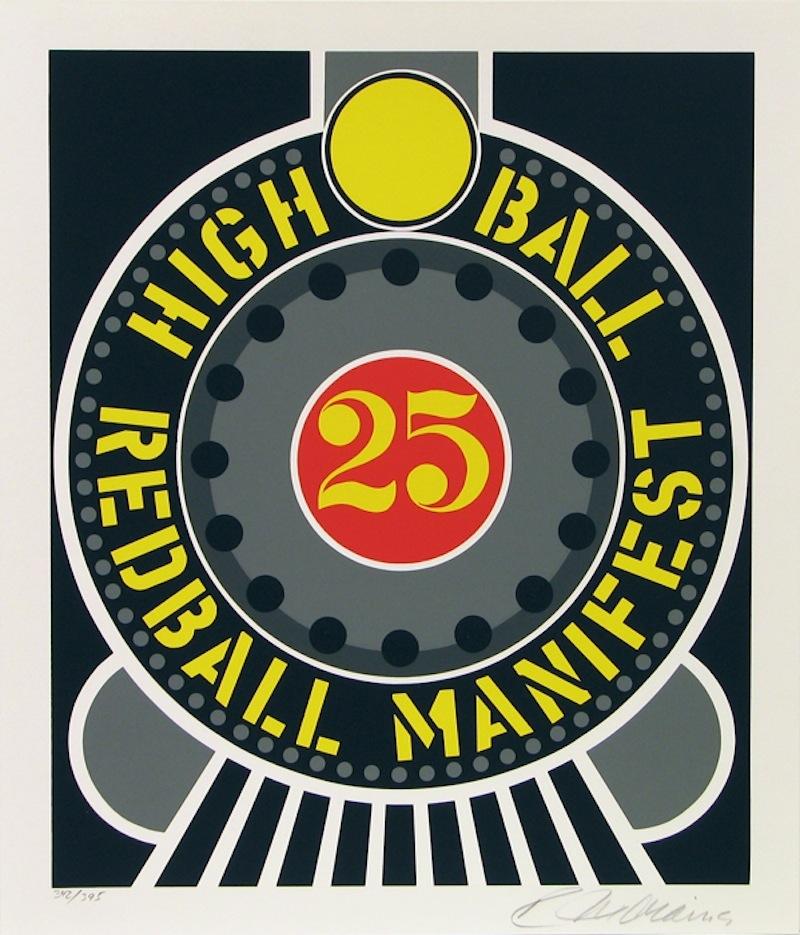 High Ball Red Ball Manifest 25 - Print by Robert Indiana