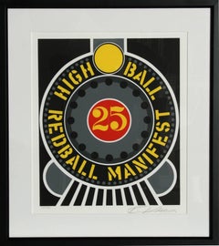 Vintage High Ball Redball Manifest, Pop Art Silkscreen by Robert Indiana