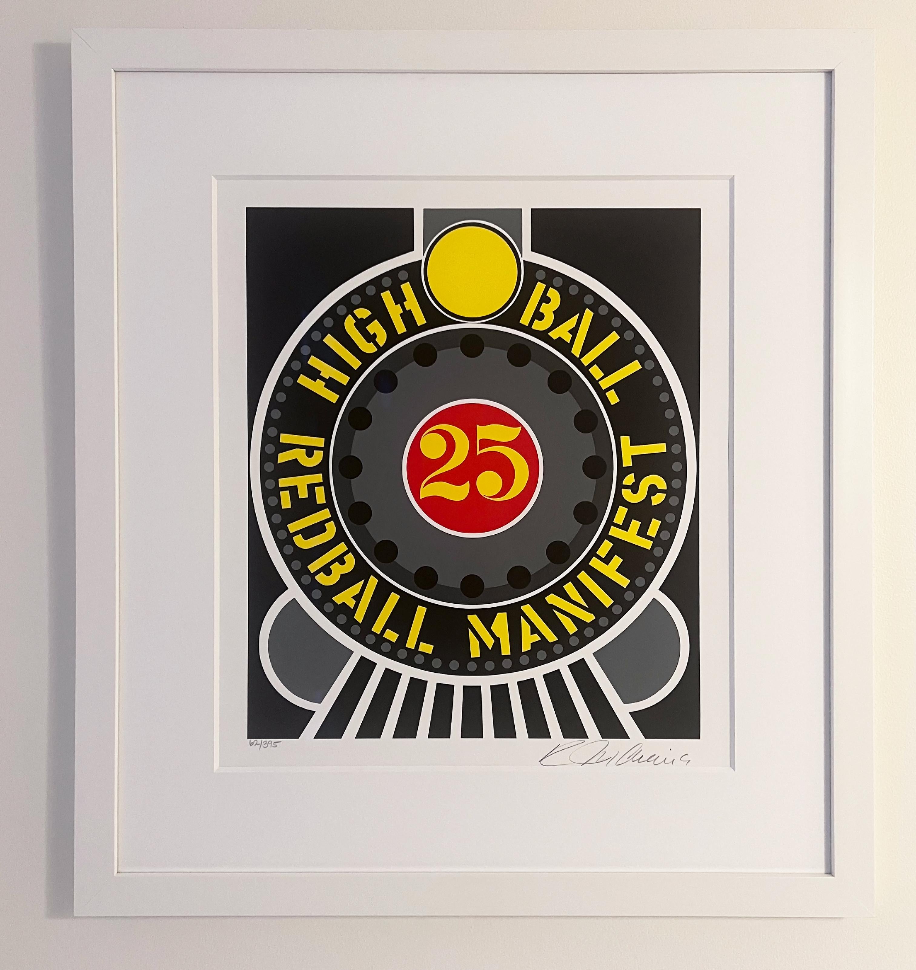 Highball on the Redball Manifest - Print by Robert Indiana