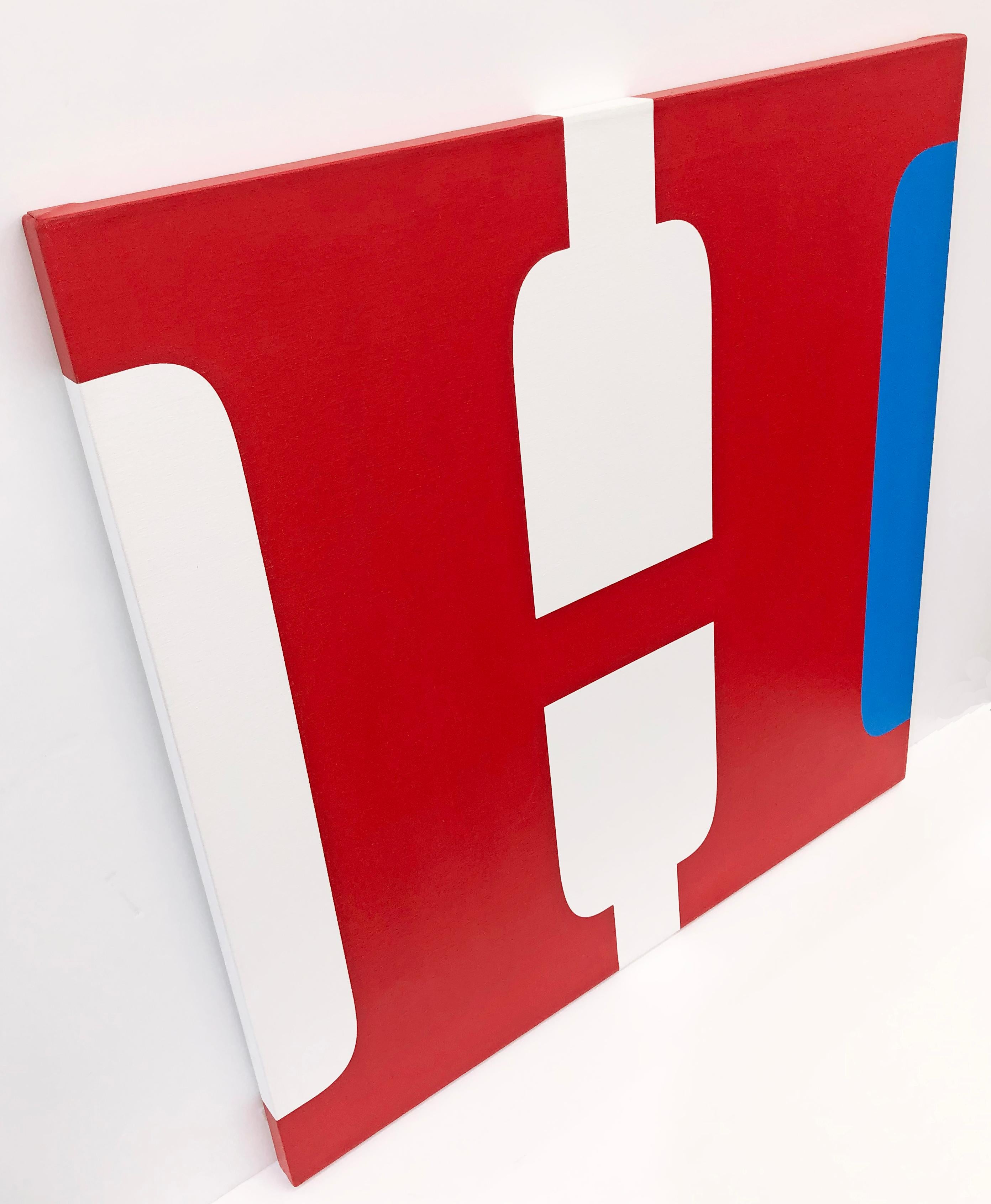 HOPE (R/W/B) LARGE 4 PANEL PAINTING - Print by Robert Indiana