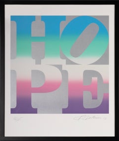 HOPE Silkscreen Print by Robert Indiana, Pop Art, 2012, 29.5x35 in